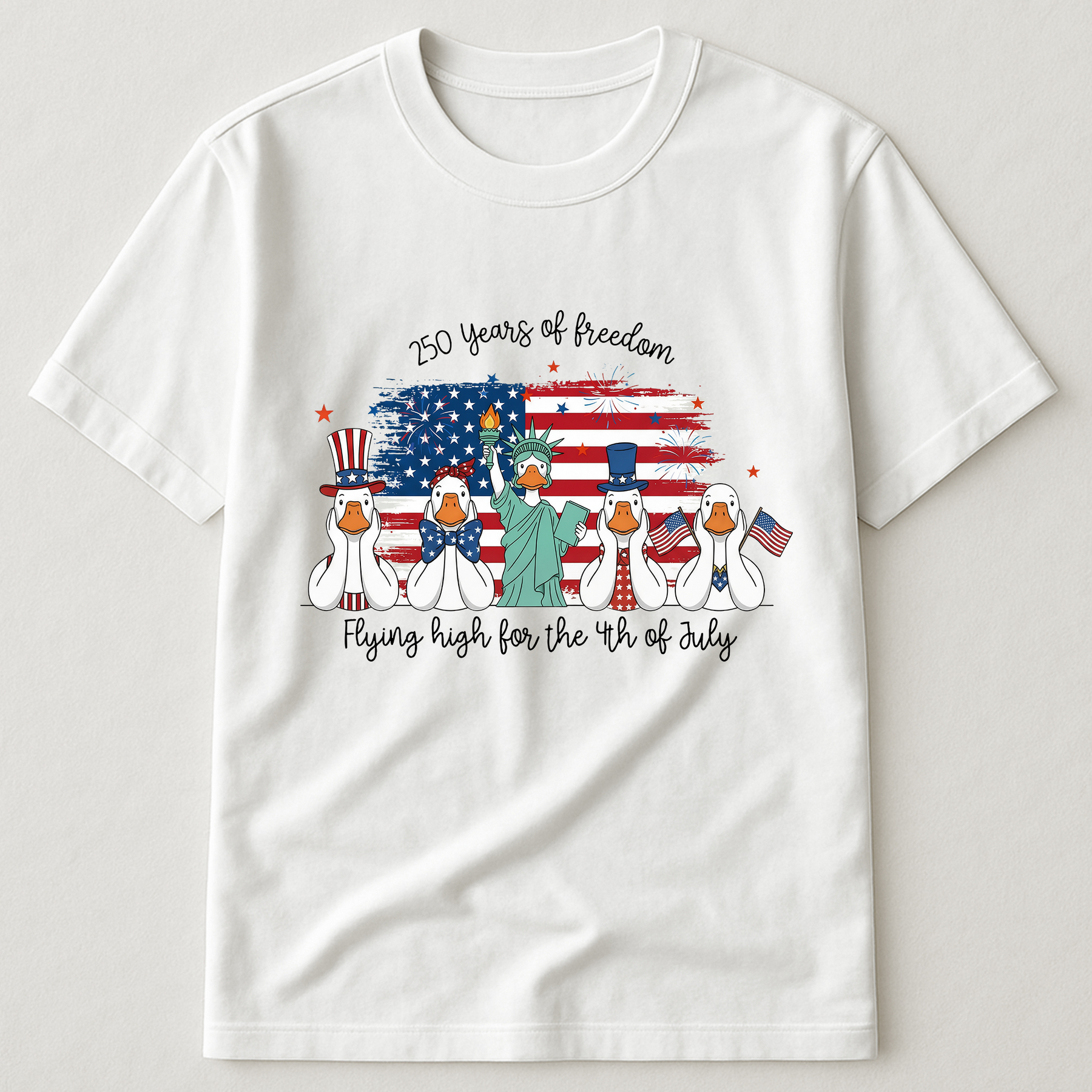 Ducks Flying High For 4th Of July Ducks - Shirt