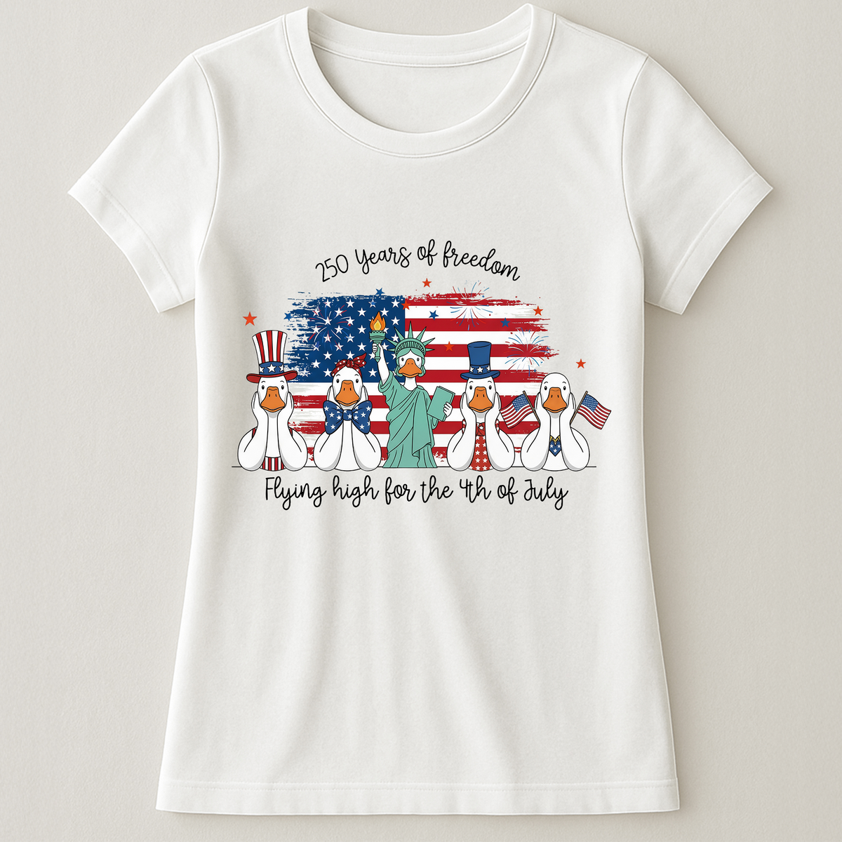 Ducks Flying High For 4th Of July Ducks - Shirt
