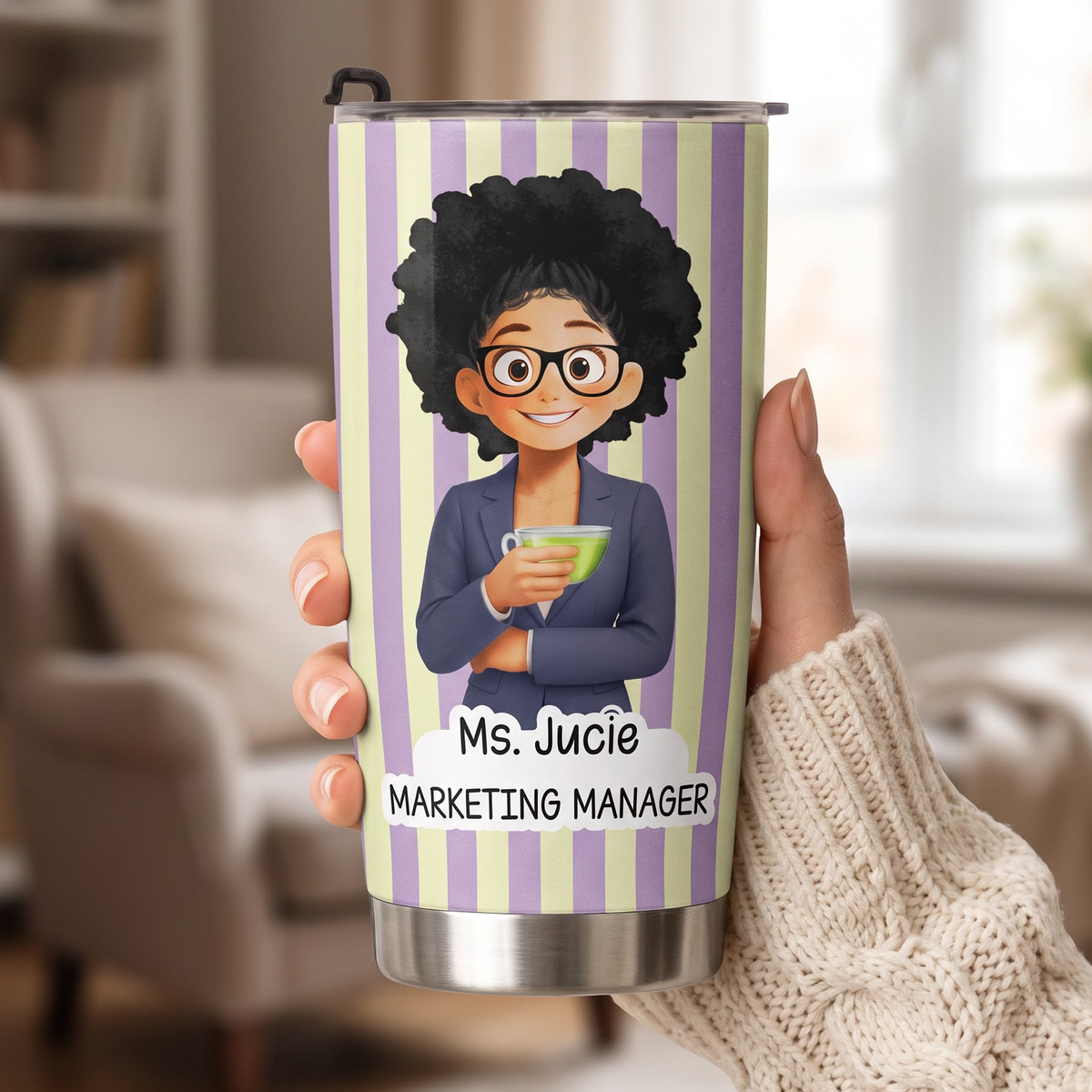 Custom Character For Coworker, Boss, Teacher, Nurse With Name - Personalized Tumbler