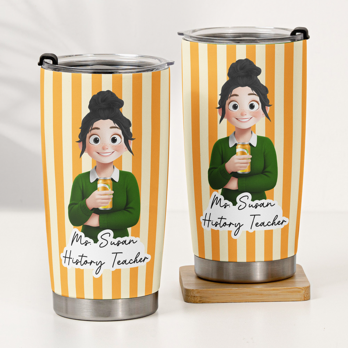 Custom Character For Coworker, Boss, Teacher, Nurse With Name - Personalized Tumbler