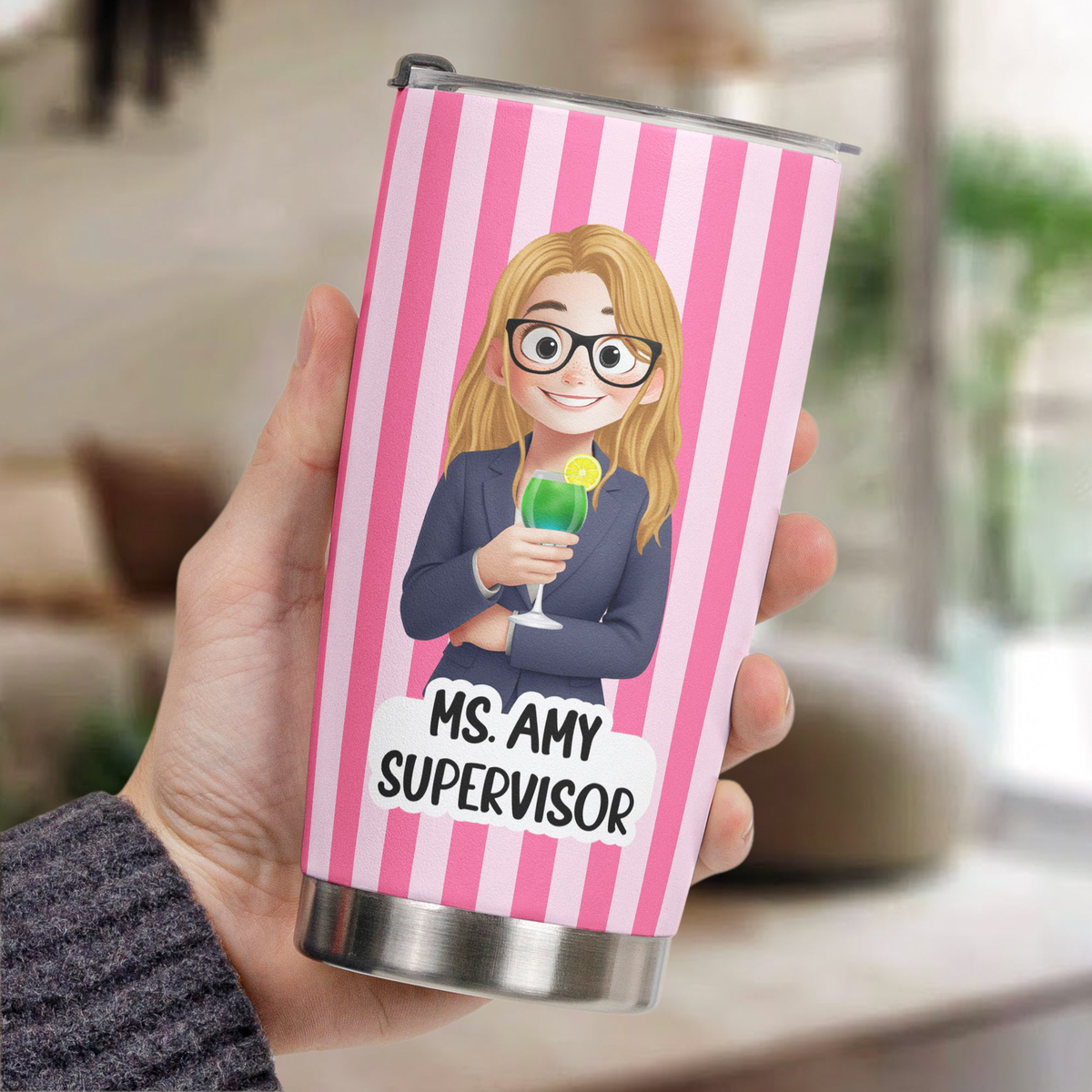 Custom Character For Coworker, Boss, Teacher, Nurse With Name - Personalized Tumbler