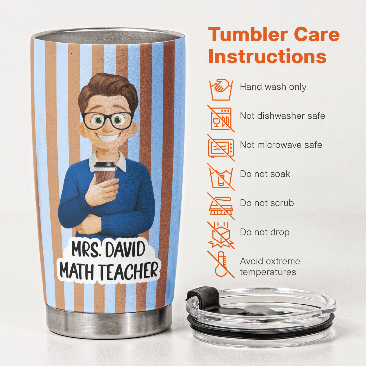 Custom Character For Coworker, Boss, Teacher, Nurse With Name - Personalized Tumbler