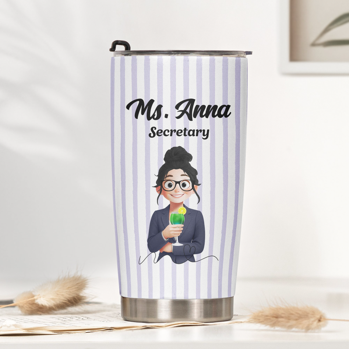 Custom Character For Coworker, Boss, Teacher With Name - Personalized Tumbler