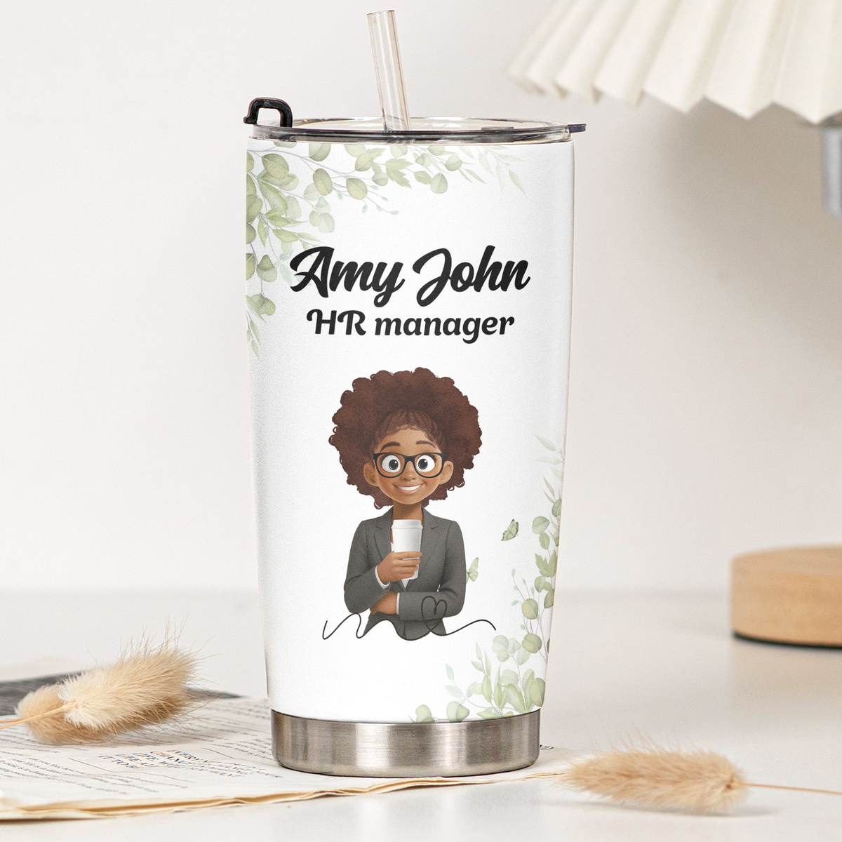 Custom Character For Coworker, Boss, Teacher With Name - Personalized Tumbler