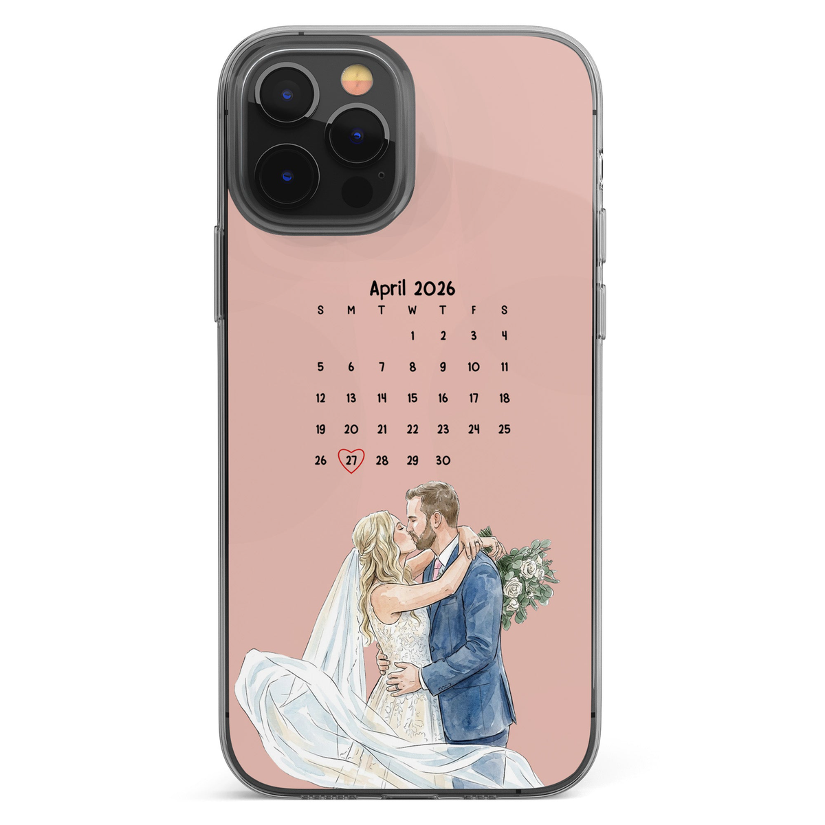 Custom Couple Photo & Date Matching Phone Case For Her, Him - Personalized Phone Case