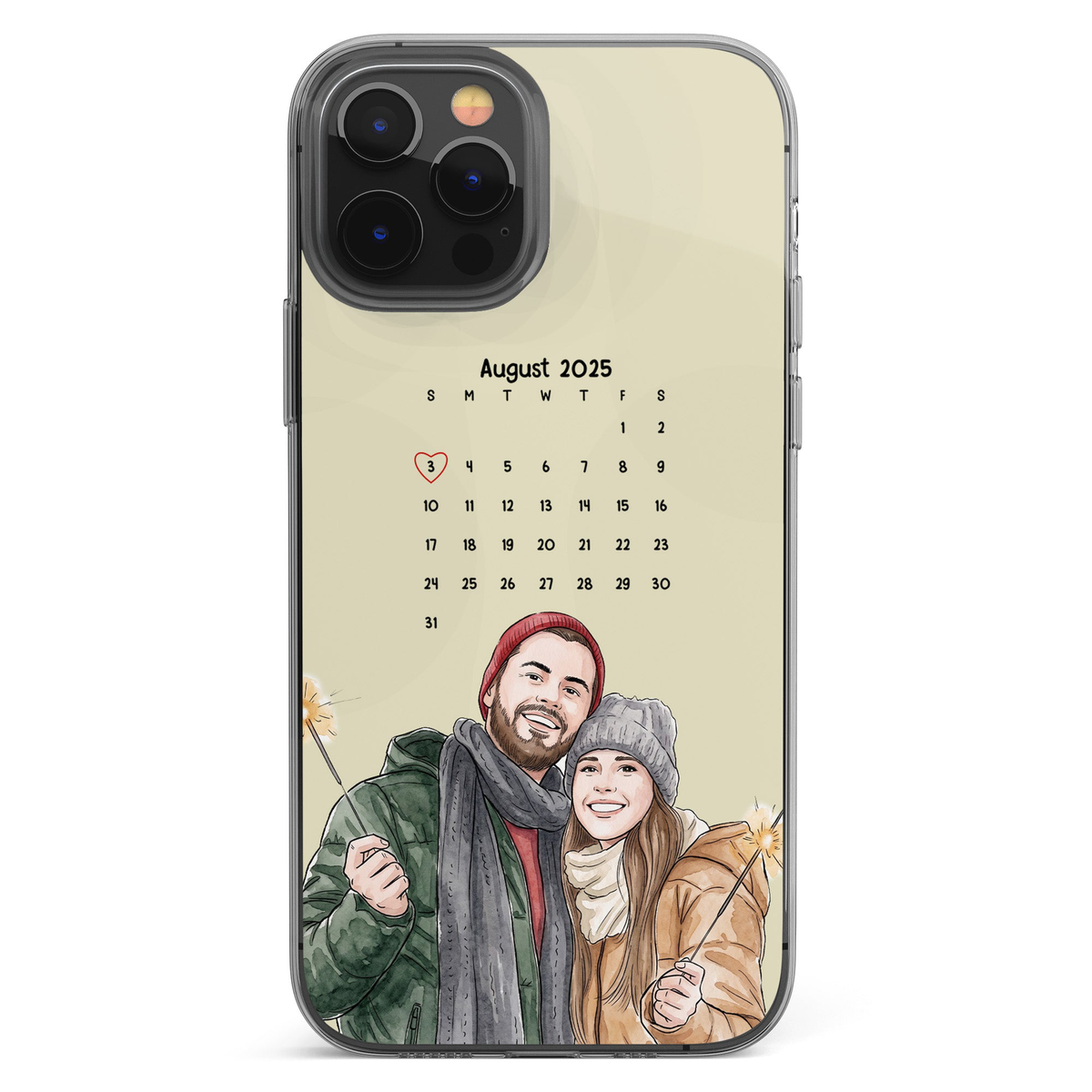 Custom Couple Photo & Date Matching Phone Case For Her, Him - Personalized Phone Case