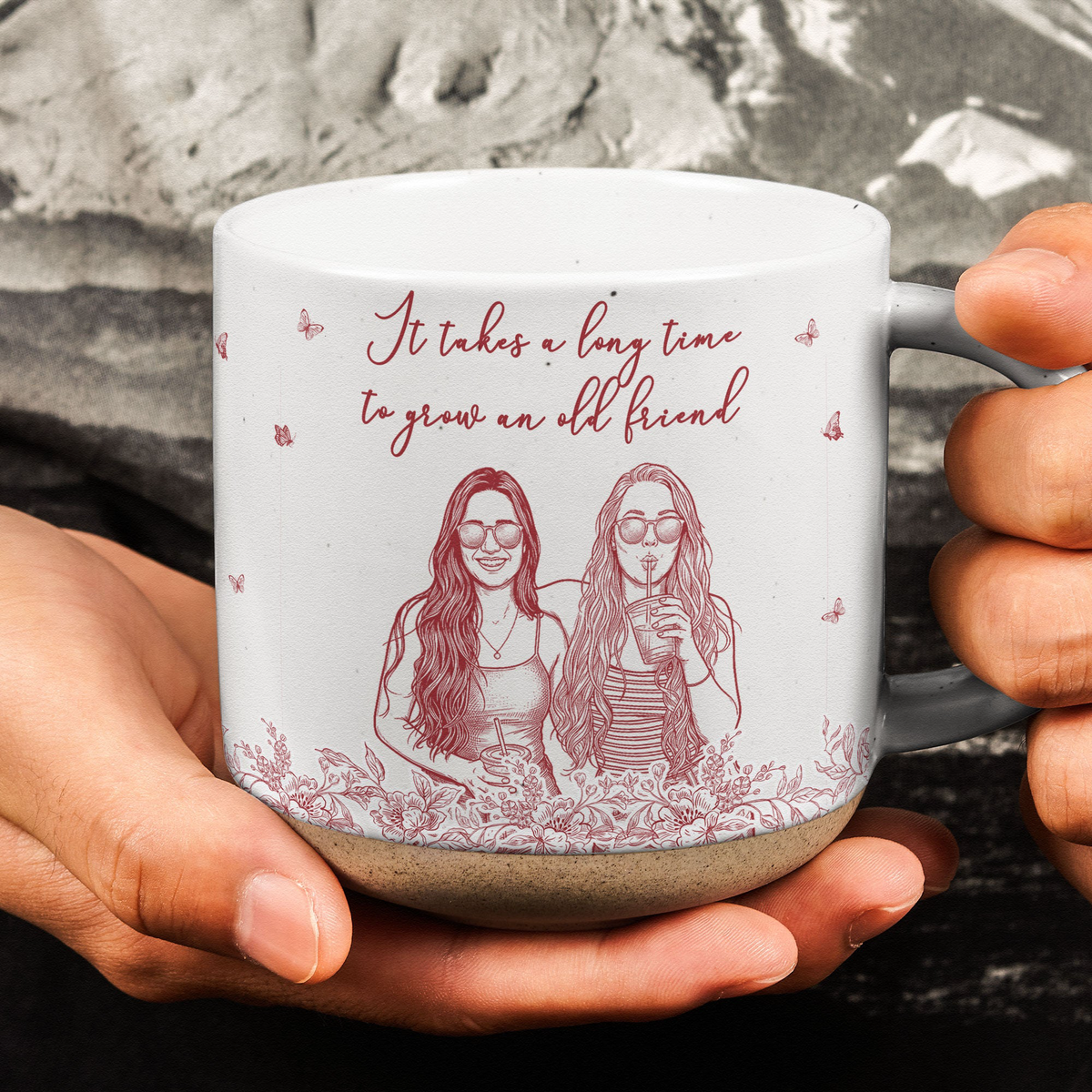 Custom Friends Photo No One Will Ever Be As Entertained By Us As Us - Personalized Mug