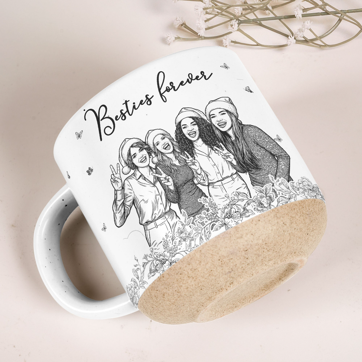 Custom Friends Photo No One Will Ever Be As Entertained By Us As Us - Personalized Mug