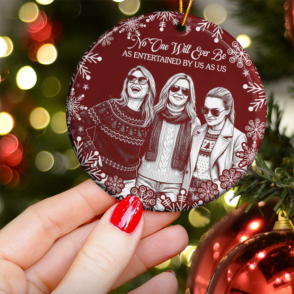 Custom Friendship Photo Christmas Gifts For Friends, Sisters, Besties - Personalized Ornament