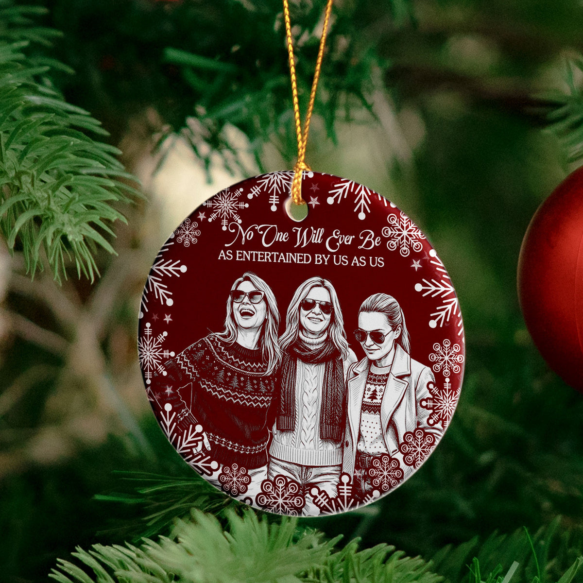Custom Friendship Photo Christmas Gifts For Friends, Sisters, Besties - Personalized Ornament
