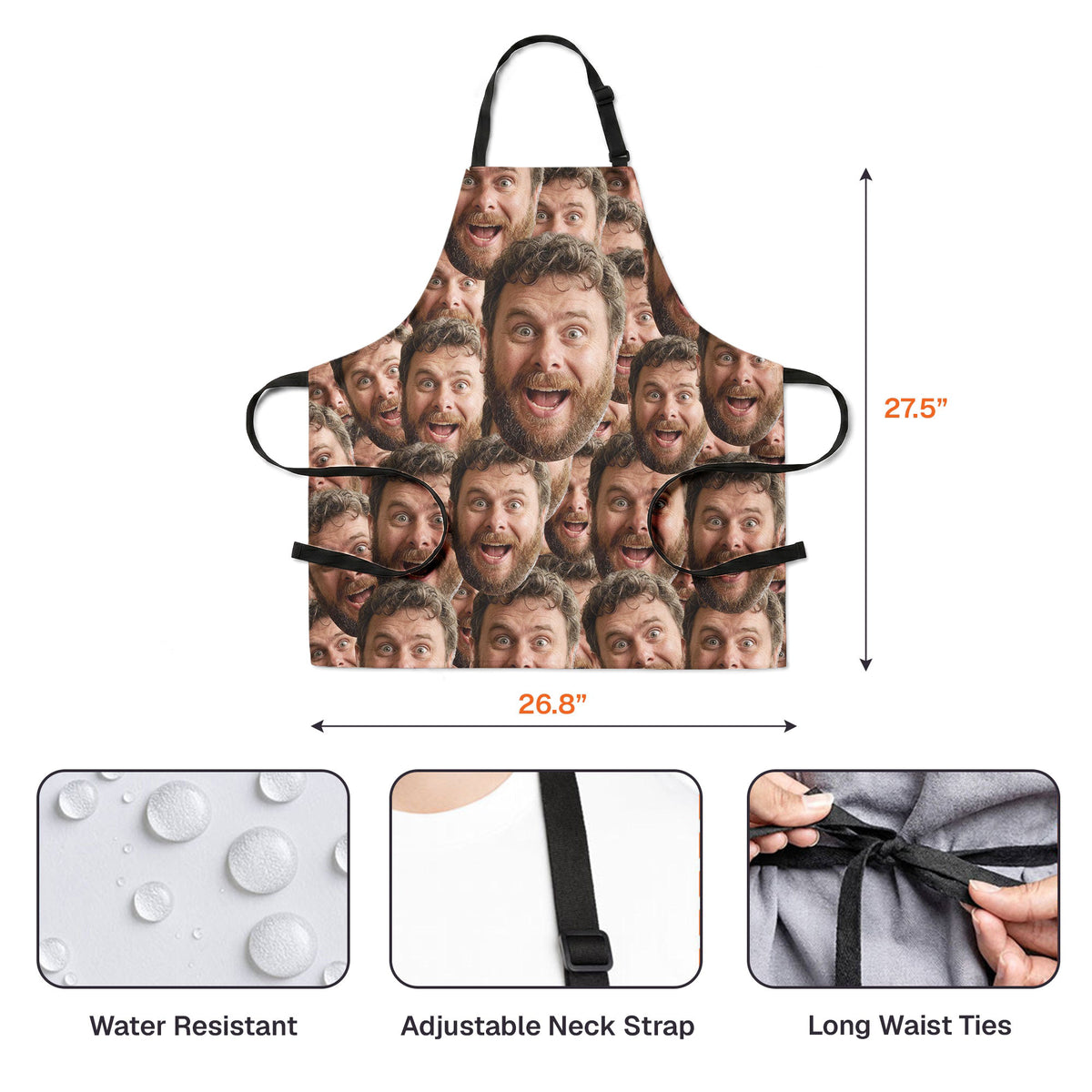 Custom Funny Face Gifts For Men Gifts For Women - Personalized Apron