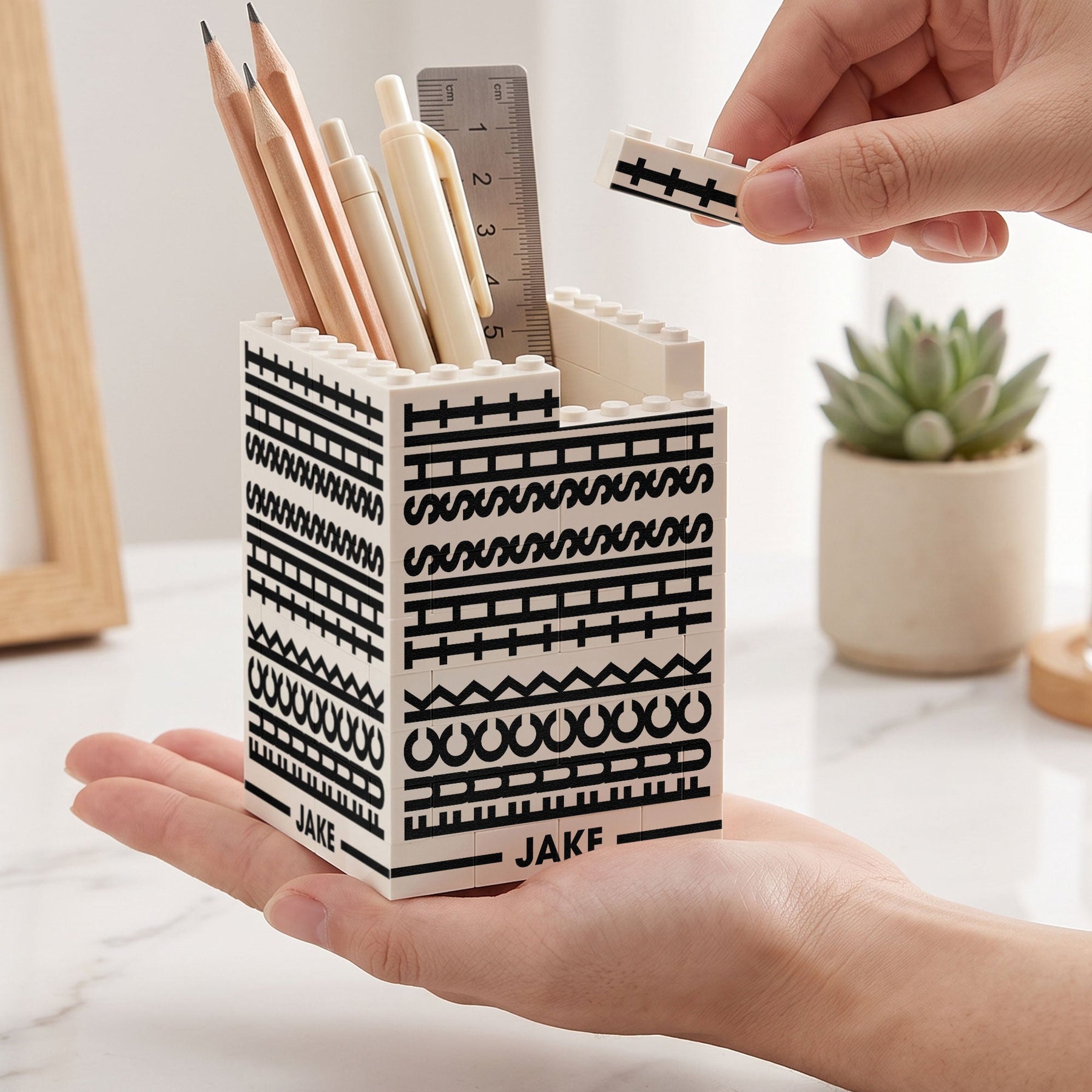 Custom Hidden Funny Swearword Troll Gifts For Coworker, Boss, Friends, Dad - Personalized Pen Holder