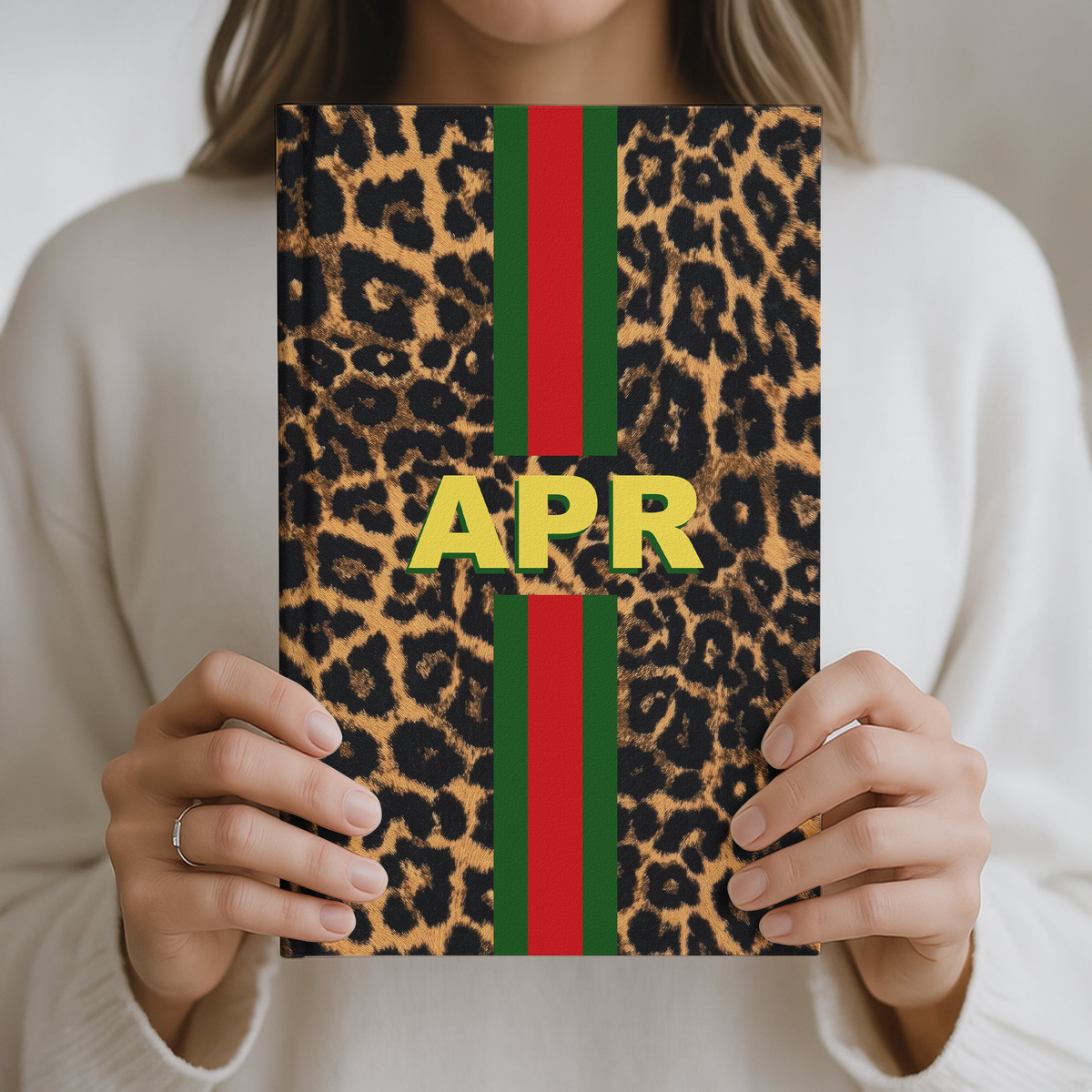 Custom Monogram Animal Print - Personalized Journal