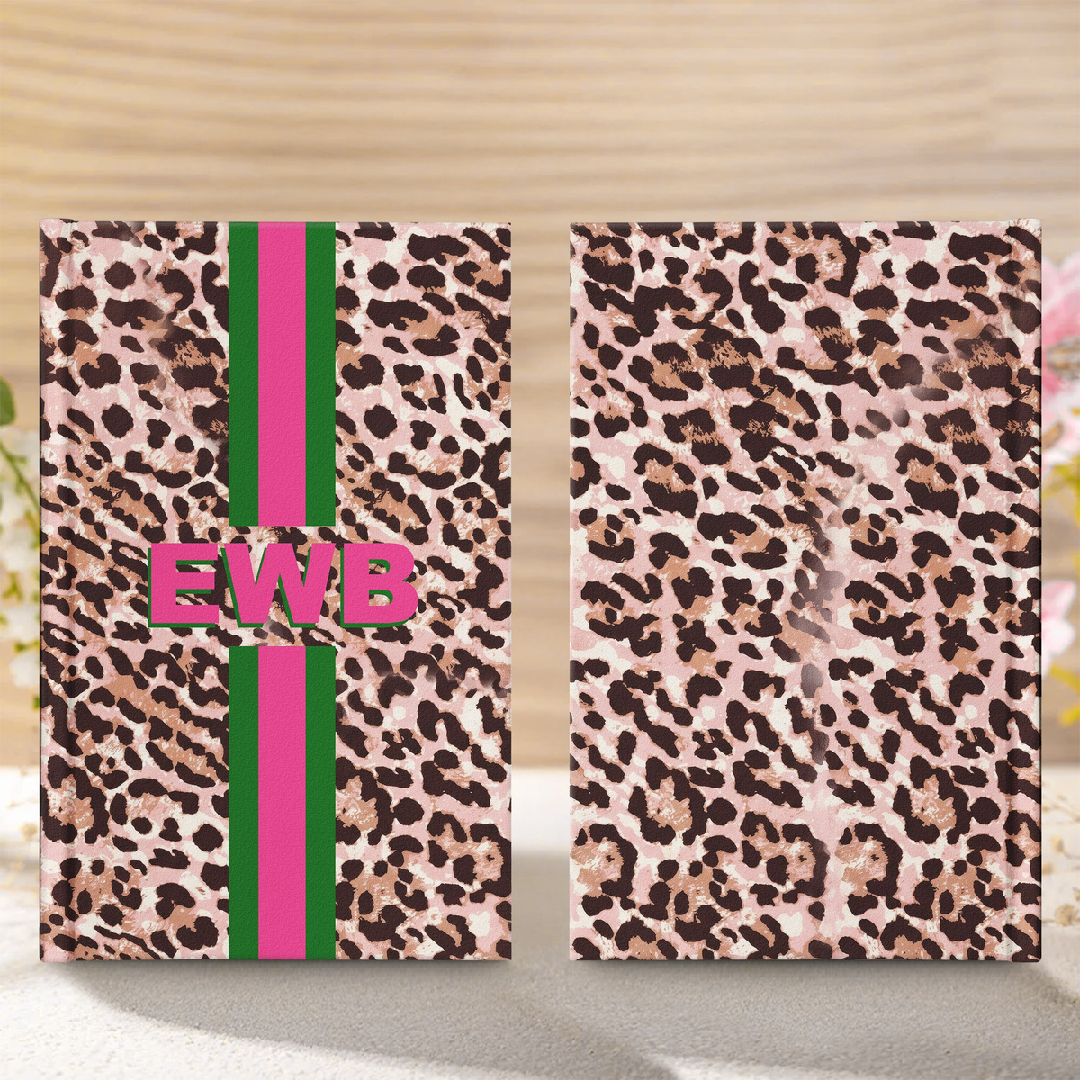 Custom Monogram Animal Print - Personalized Journal