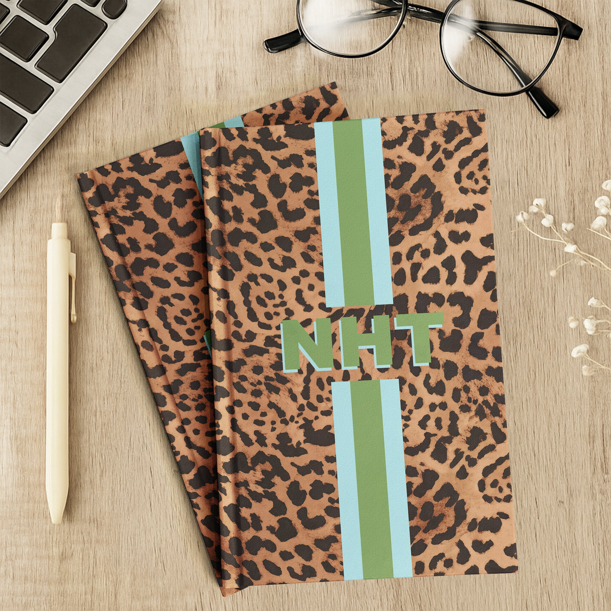 Custom Monogram Animal Print - Personalized Journal