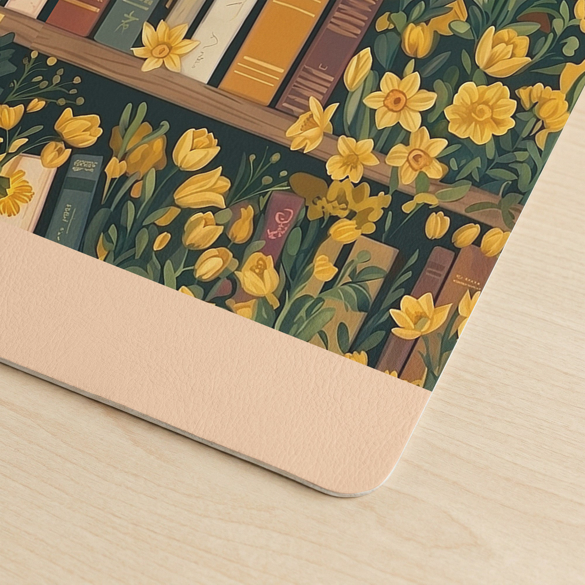 Custom Name & Birth Flower For Book Lovers Desk Decor New Version - Personalized Desk Mat