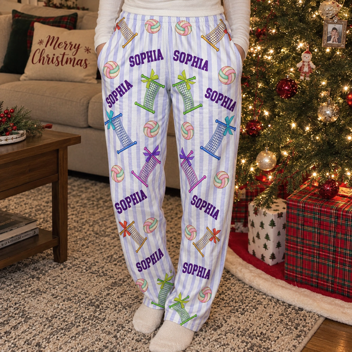 Custom Name Gift For Volleyball Lover, Volleyball Player - Personalized Lounge Pants