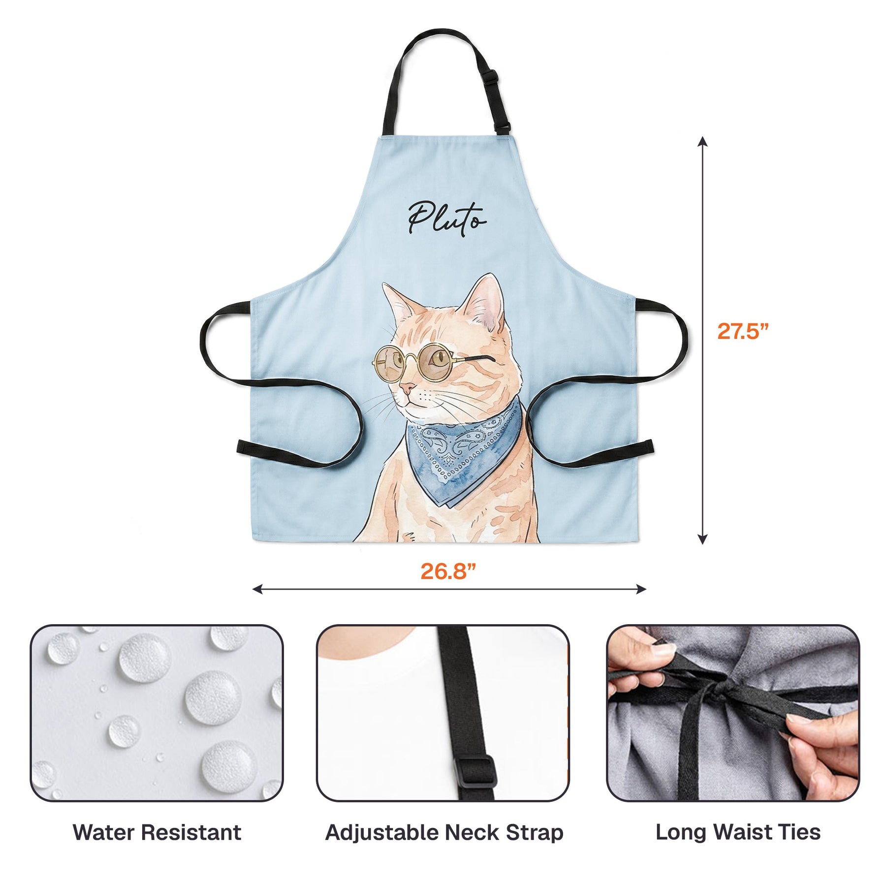 Custom Pet Portrait Gifts For Pet Lovers Kitchen Apron For Women Men - Personalized Apron