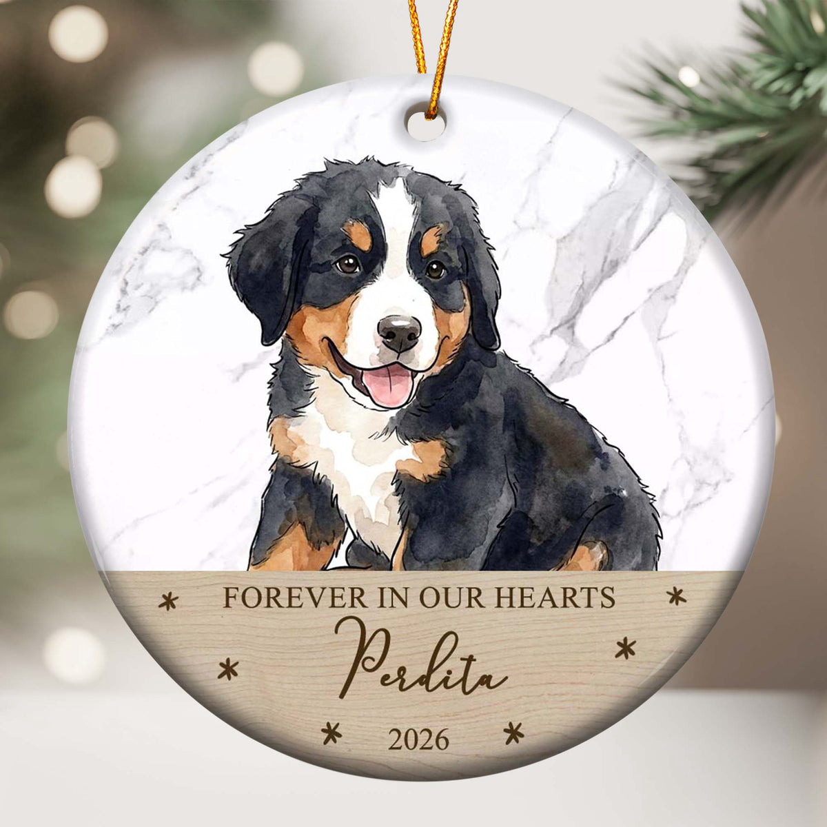 Custom Pet Portrait Memorial, Pet Loss Gift For Pet Lovers - Personalized Ornament
