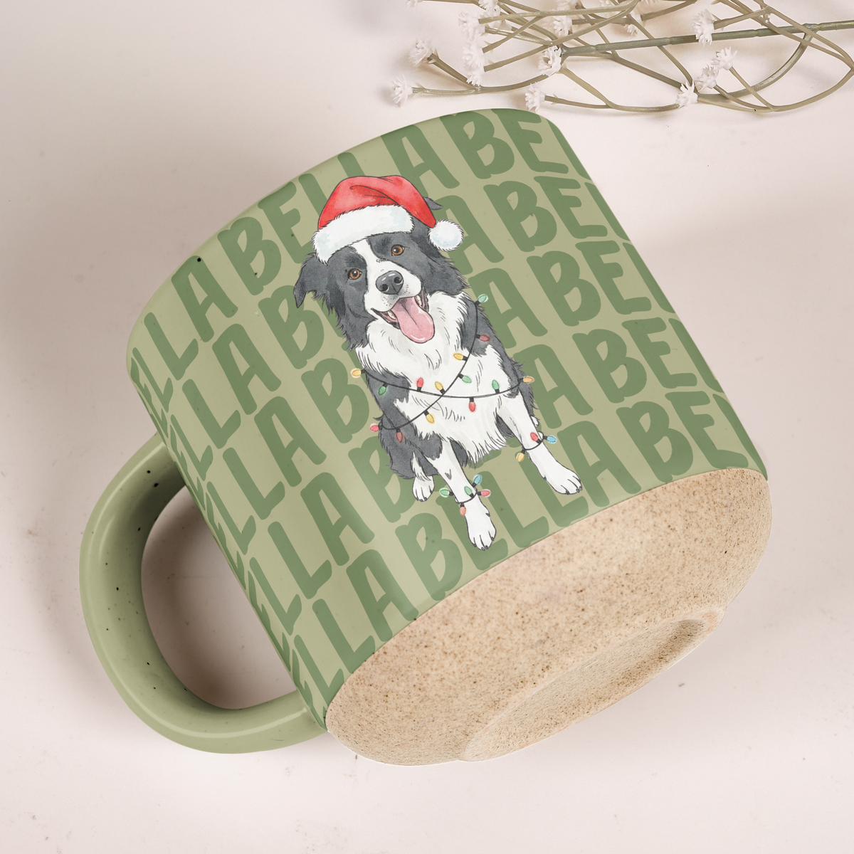 Custom Photo & Name Watercolor Style Christmas Gift For Pet Lovers - Personalized Mug