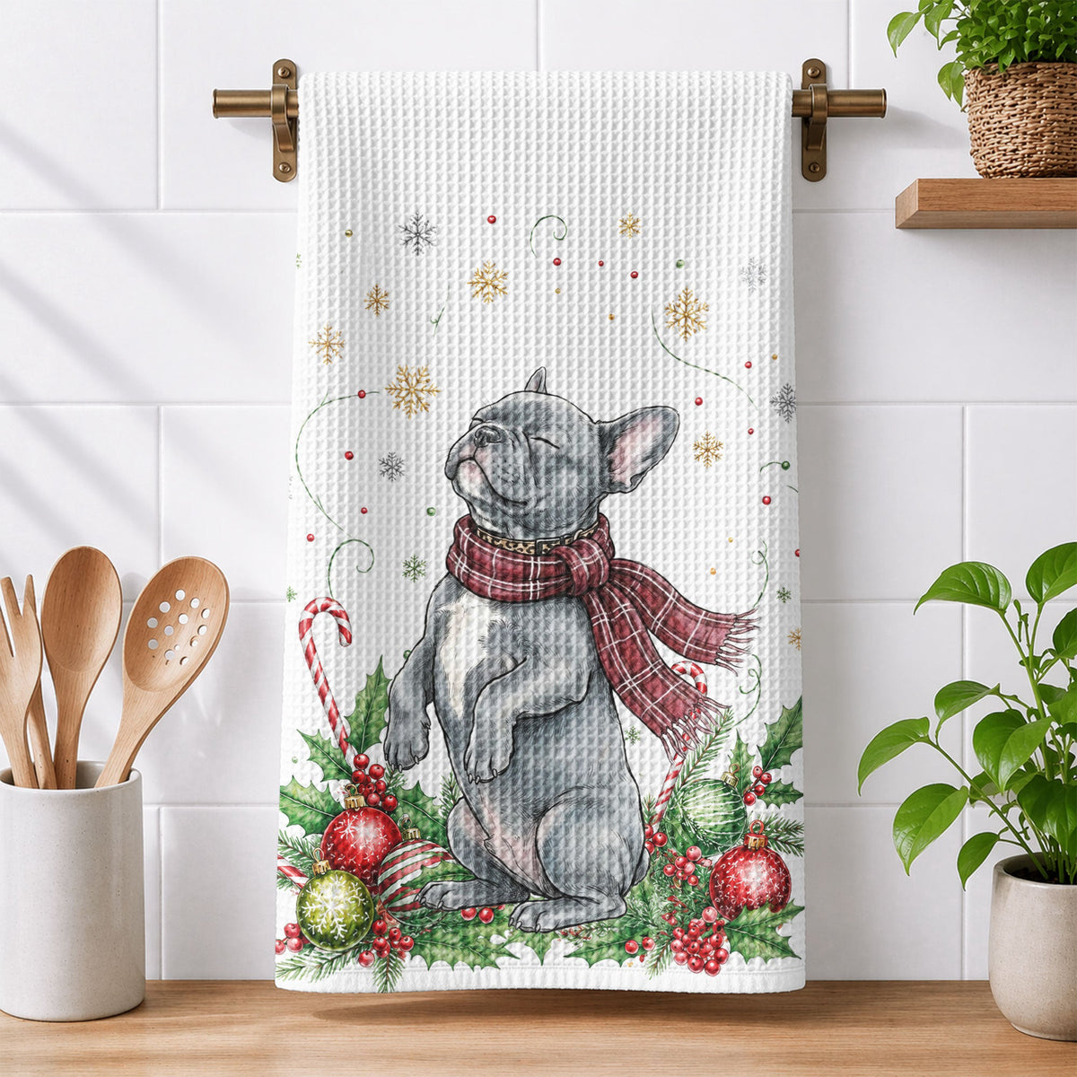 Custom Photo Christmas Gift For Pet Lover, Housewarming Gift, Hostess Gift, Kitchen Decor - Personalized Kitchen Towel