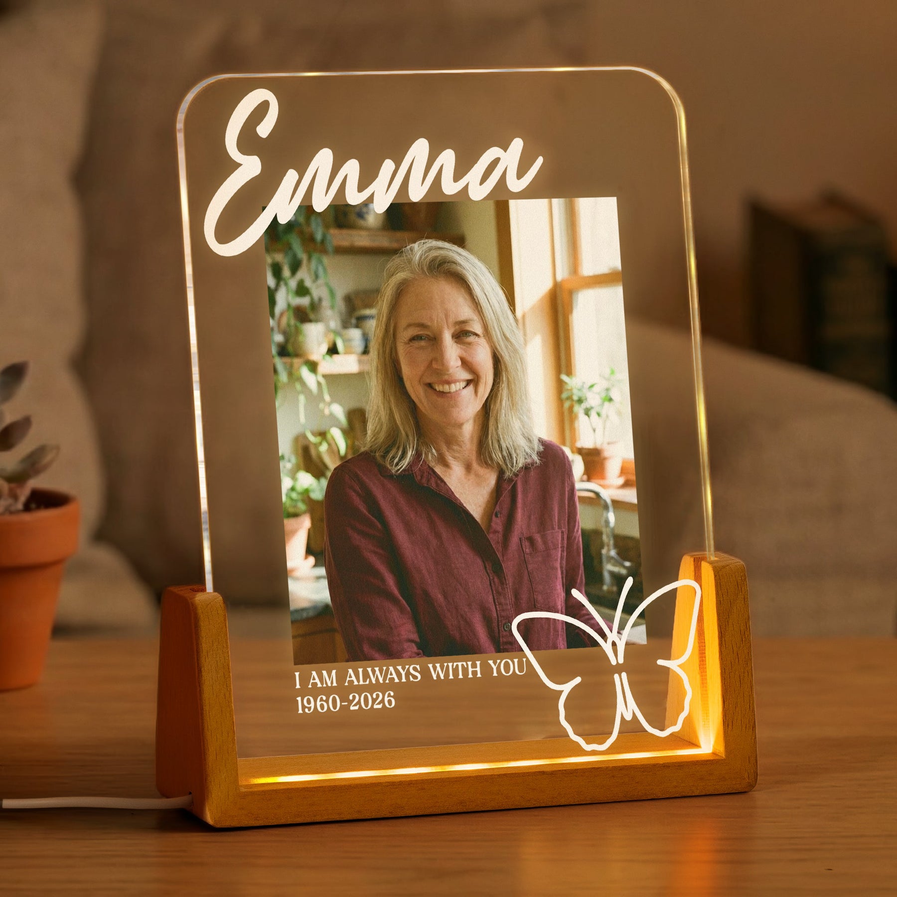 Custom Photo Memorial Remembrance Gifts I Am Always With You - Personalized Night Light