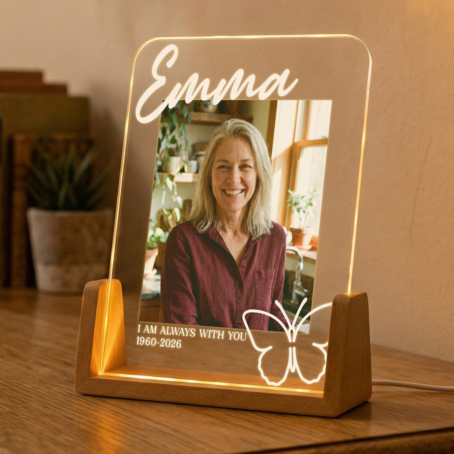 Custom Photo Memorial Remembrance Gifts I Am Always With You - Personalized Night Light