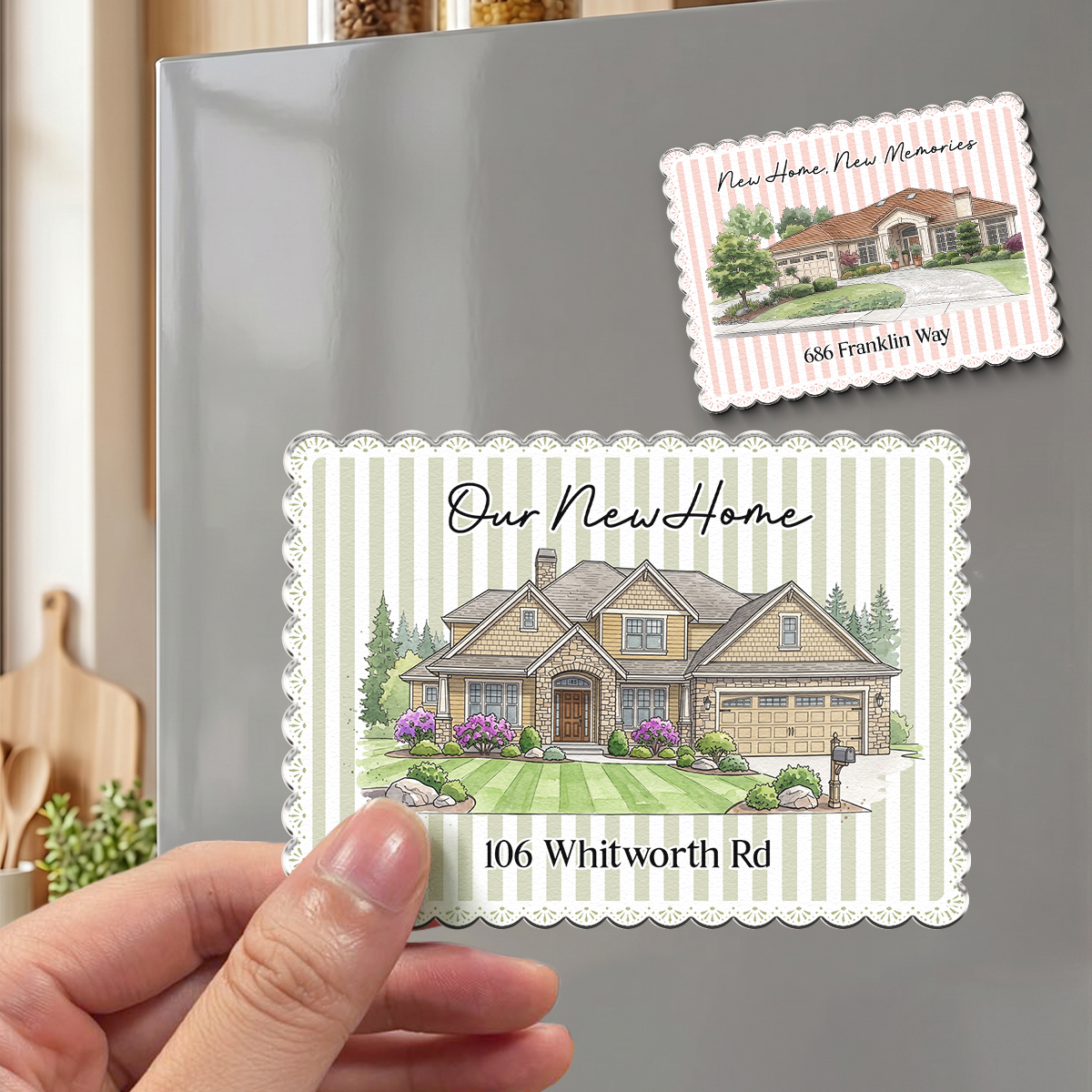 Custom Photo New House Gifts For Couple, Family - Personalized Magnet