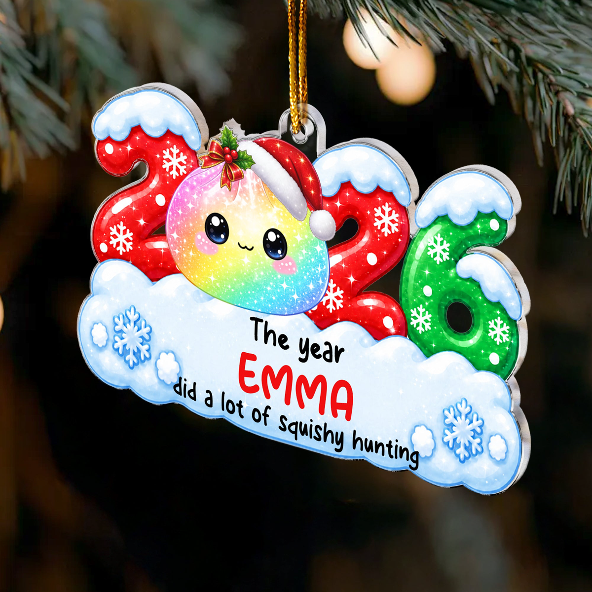 Cute Gift For Kids 2026 Cute Dumpling Squishy Hunter - Personalized Ornament