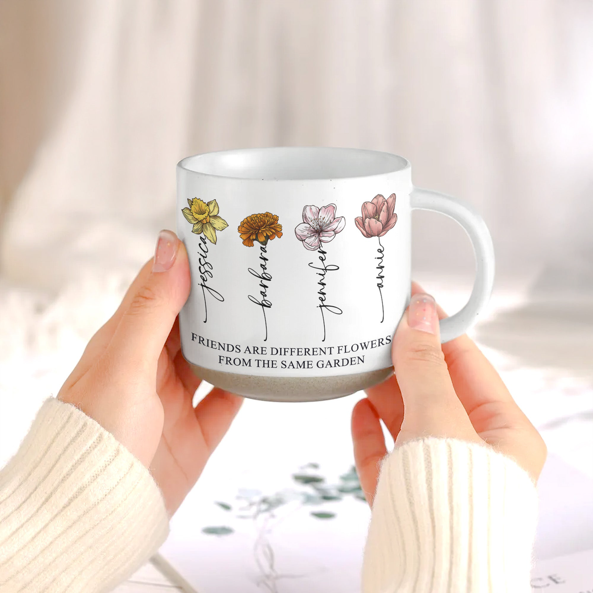 Diffrent Flowers From The Same Garden Gifts For Sisters, Friends - Personalized Mug