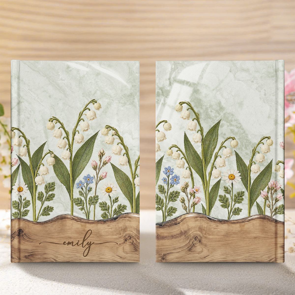 Dry Birth Month Flower Gift For Her Wife Daughter Sister Friend - Personalized Journal