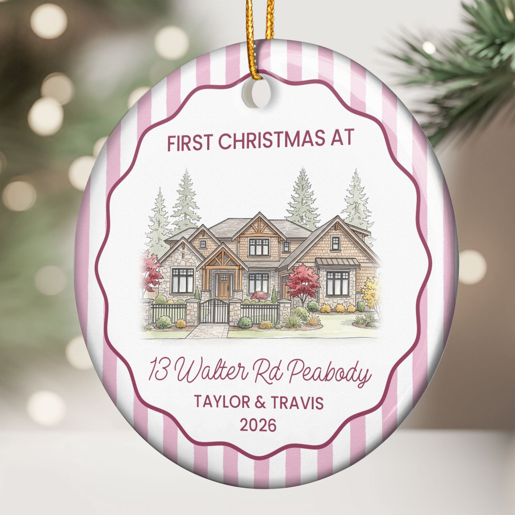 First Christmas At Our New Home Christmas Gifts For Couple, Family - Personalized Ornament