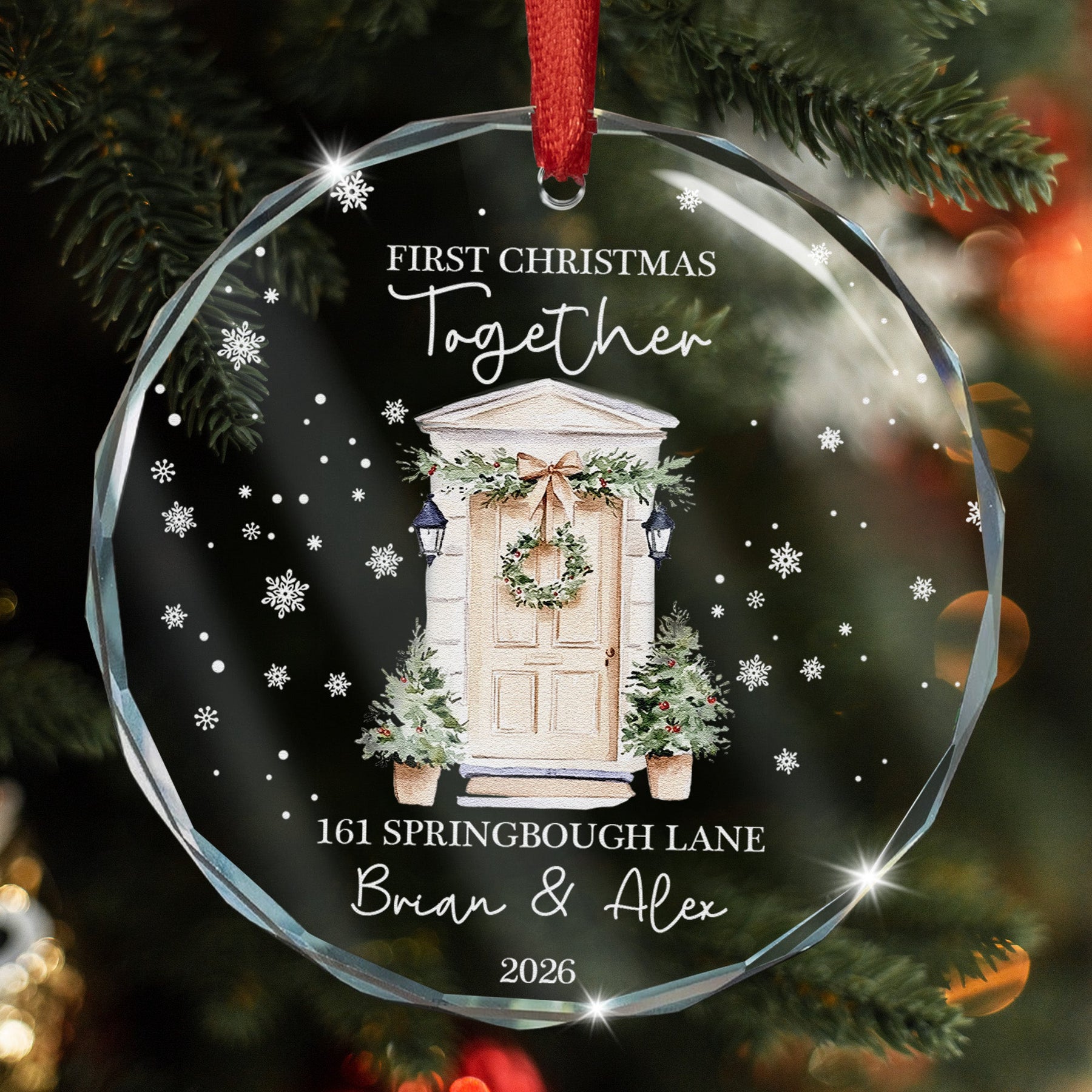 First Christmas New Home Gifts For Couple, Family - Personalized Ornament