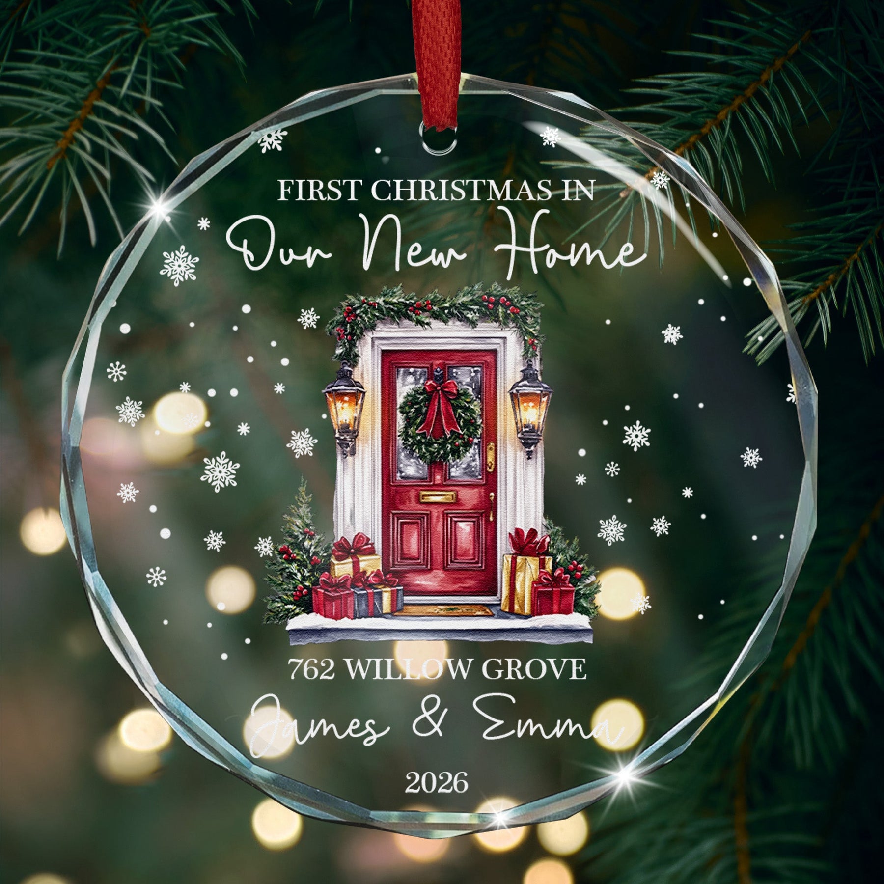 First Christmas New Home Gifts For Couple, Family - Personalized Ornament