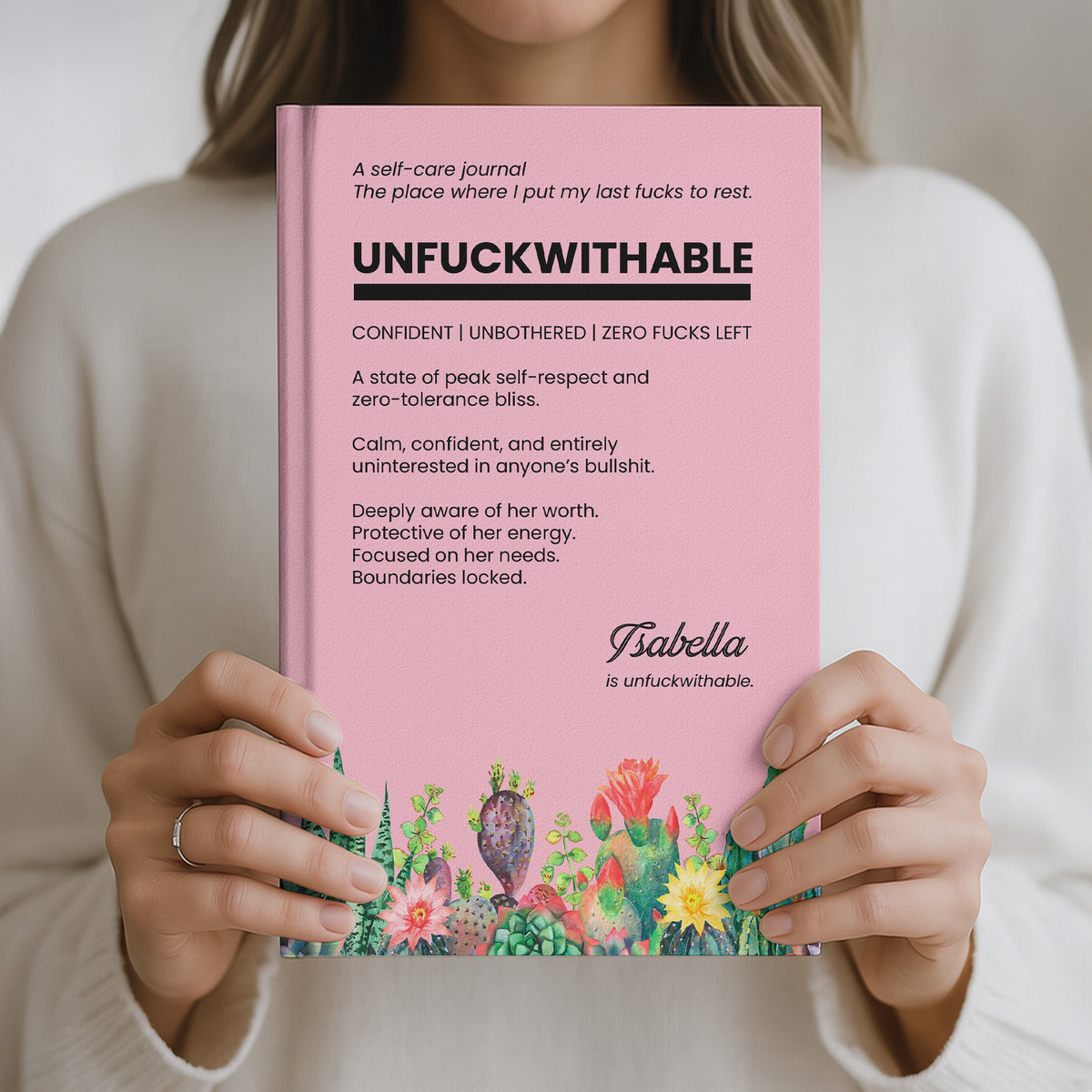 Funny Bulk Gifts For Coworker, Boss, Selfgift - Unfuckwithable - Personalized Journal