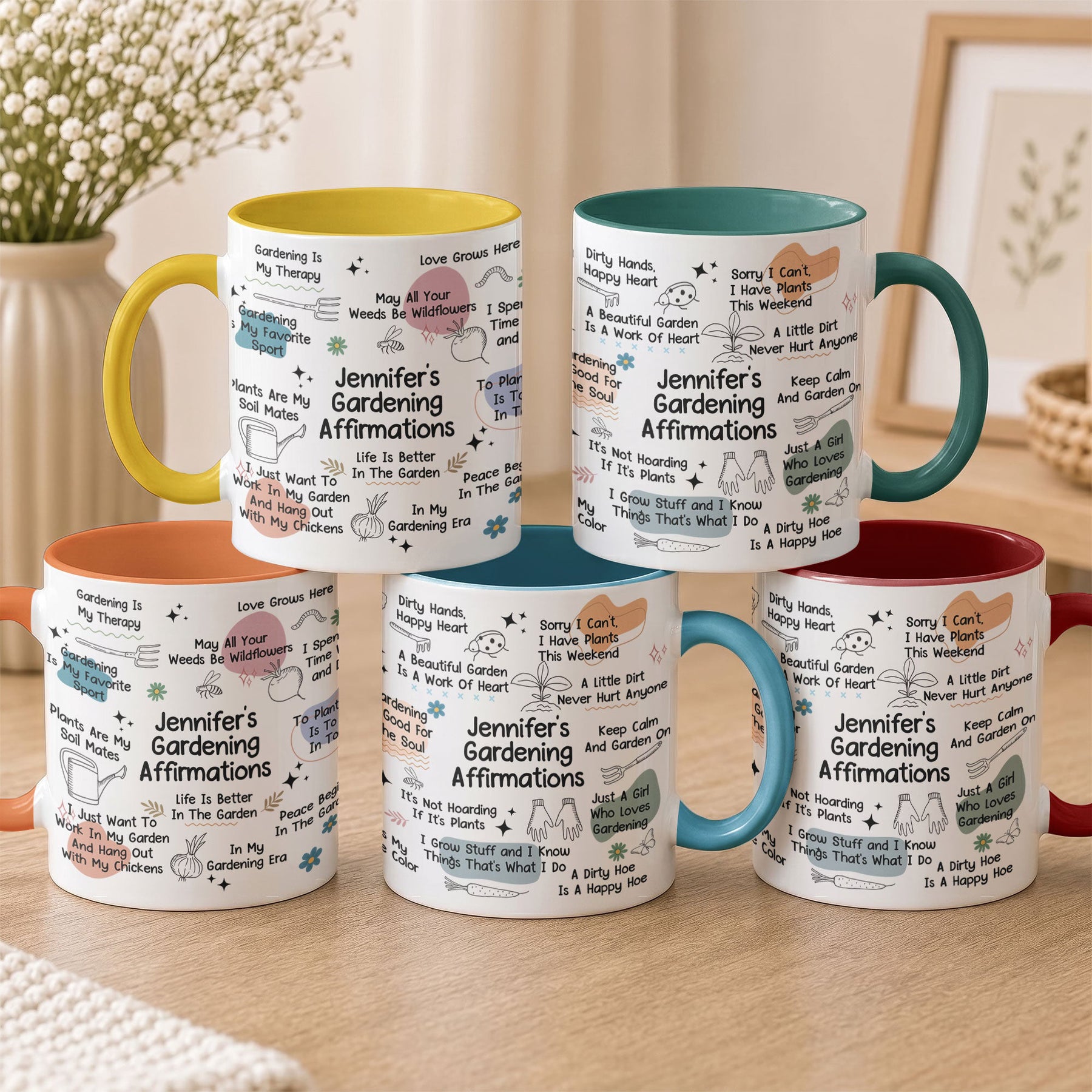 Gardening Affirmation Mug - Gift For Gardening Lover - Personalized Mug