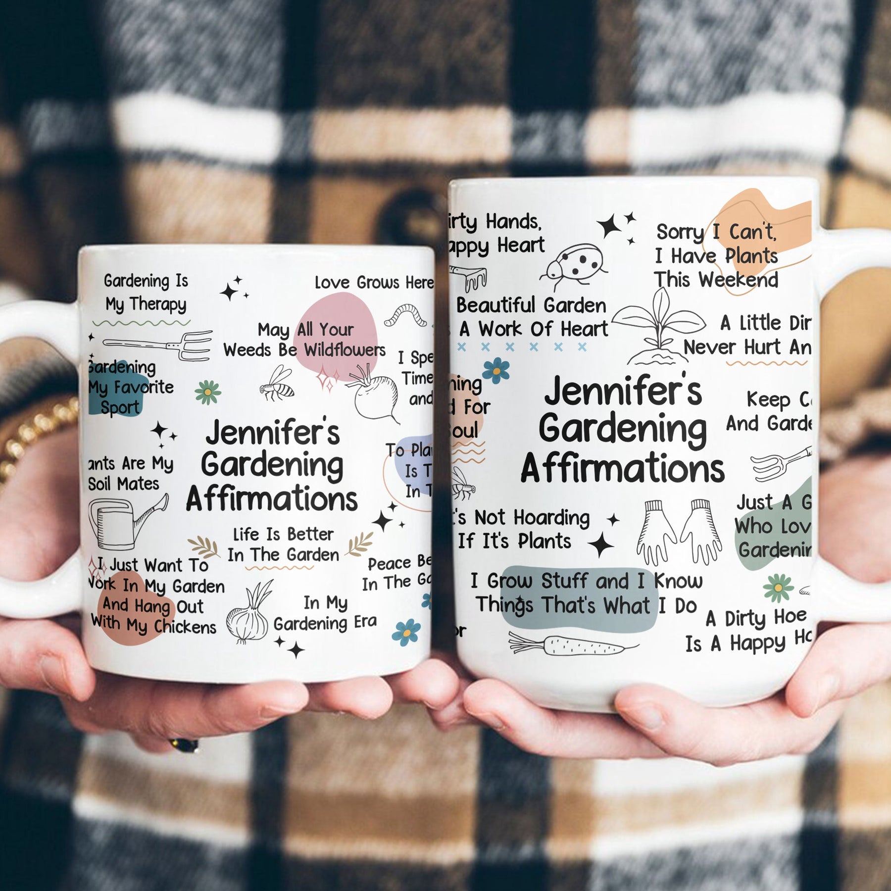 Gardening Affirmation Mug - Gift For Gardening Lover - Personalized Mug