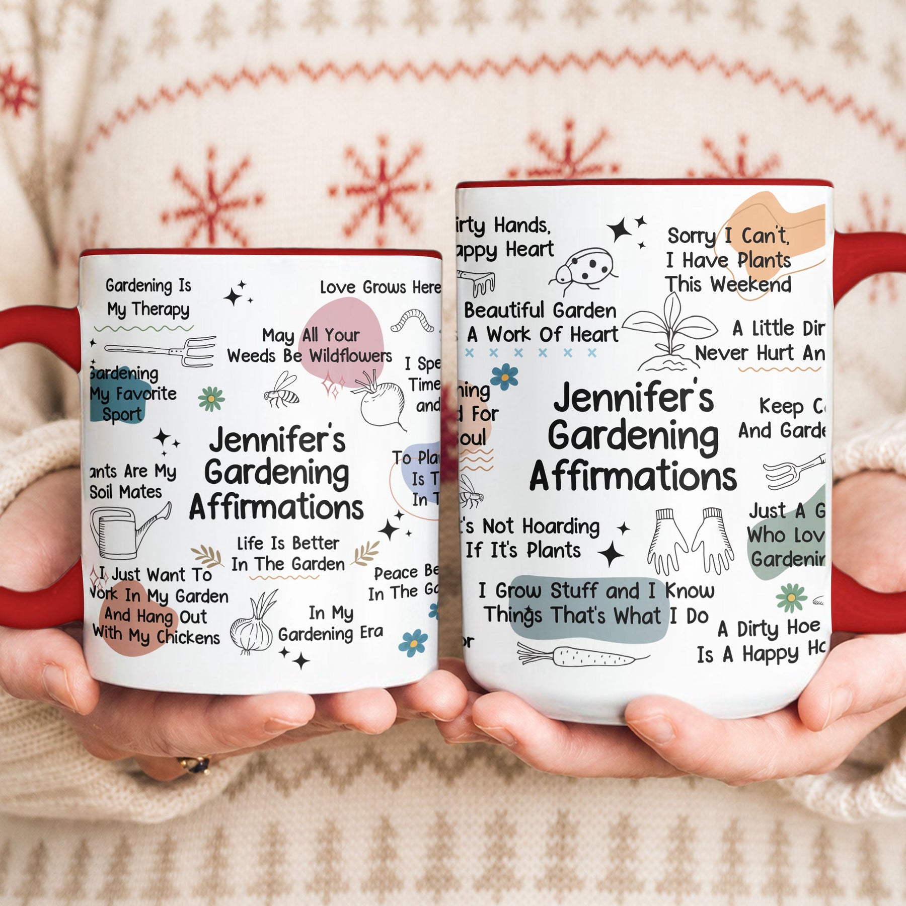Gardening Affirmation Mug - Gift For Gardening Lover - Personalized Mug