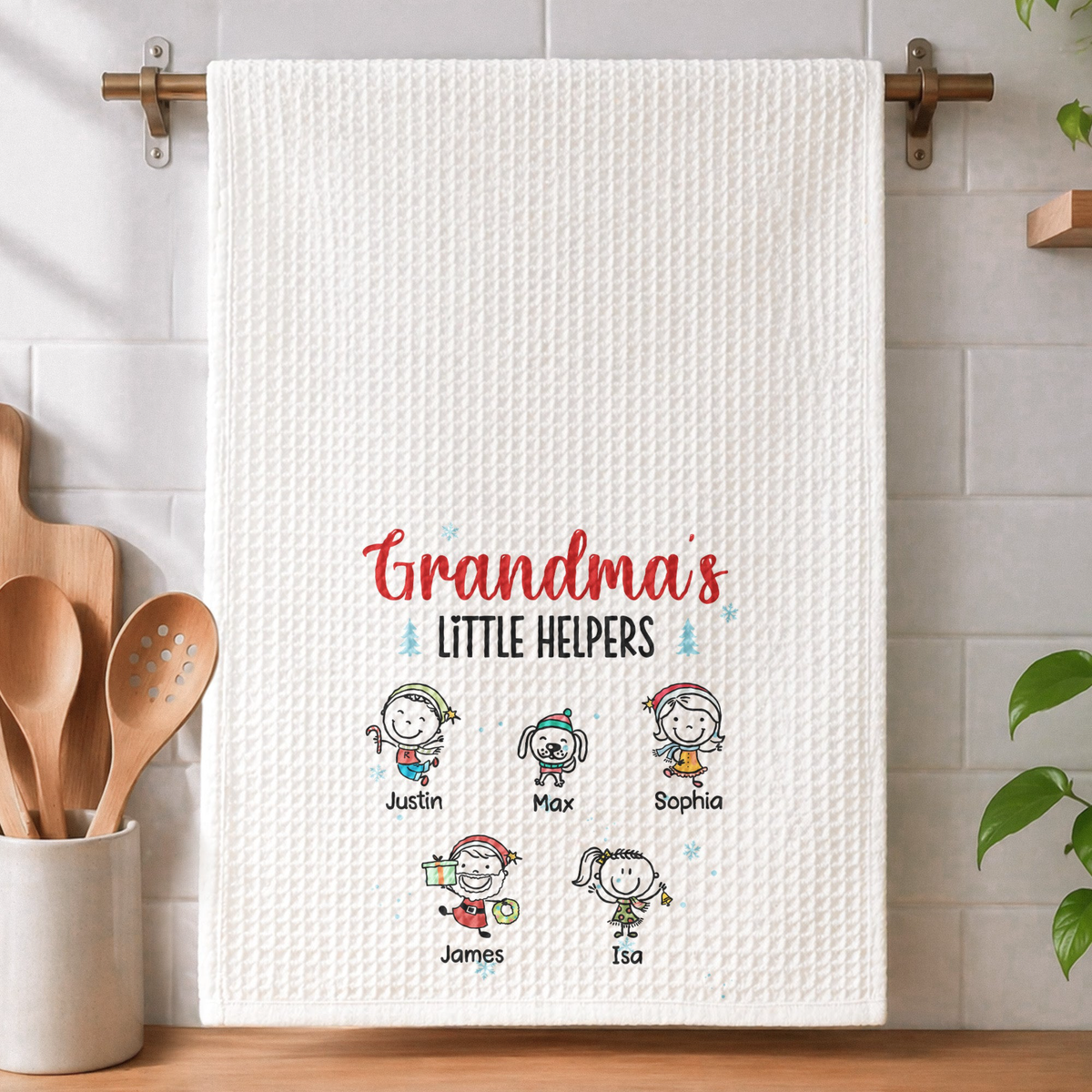 Grandma's Little Helpers - Personalized Kitchen Towel