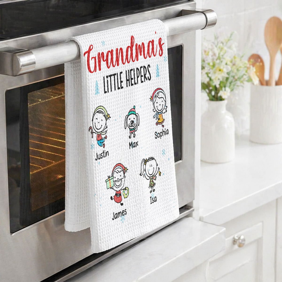 Grandma's Little Helpers - Personalized Kitchen Towel
