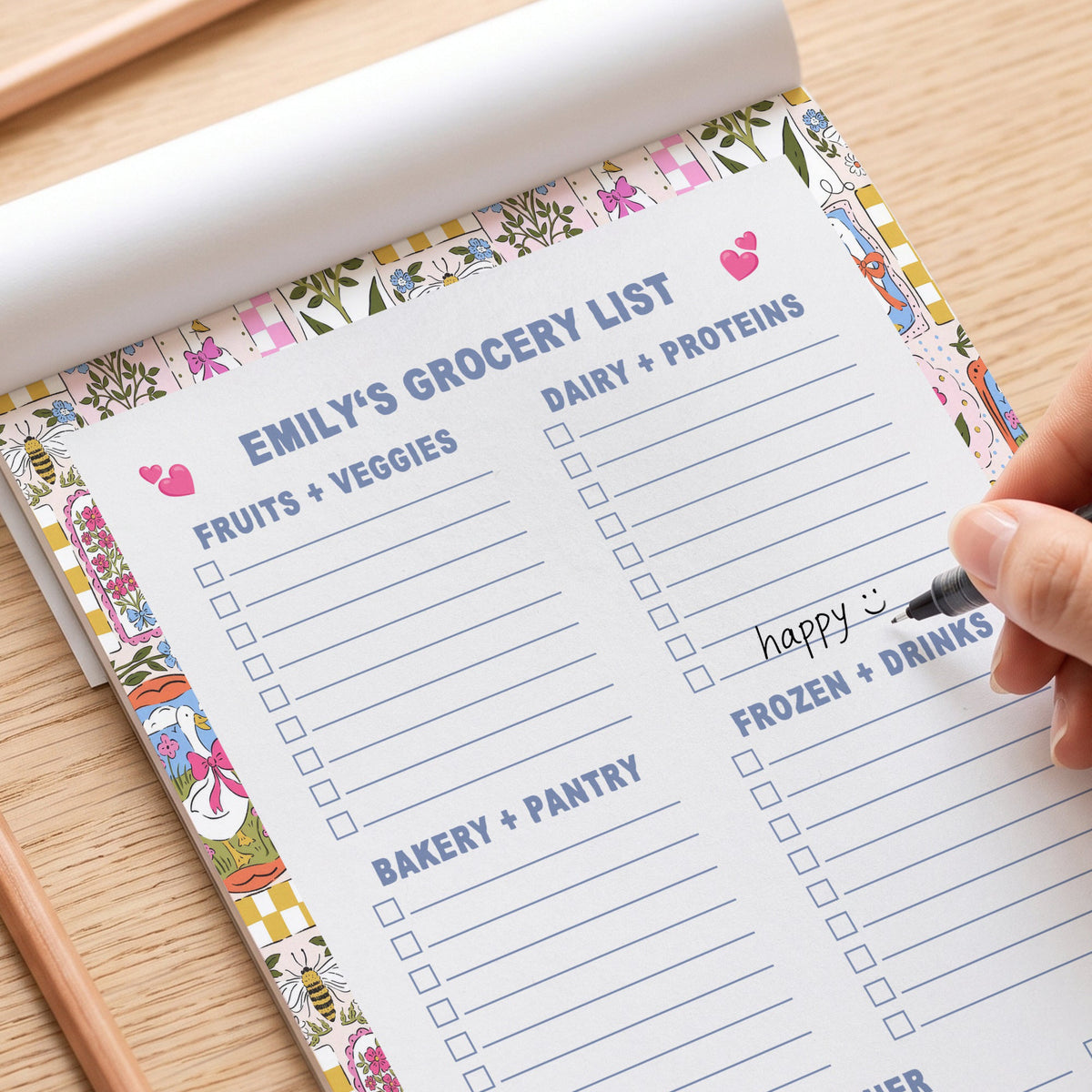 Grocery List Gift For Her Wife Mom Daughter - Personalized Notepad