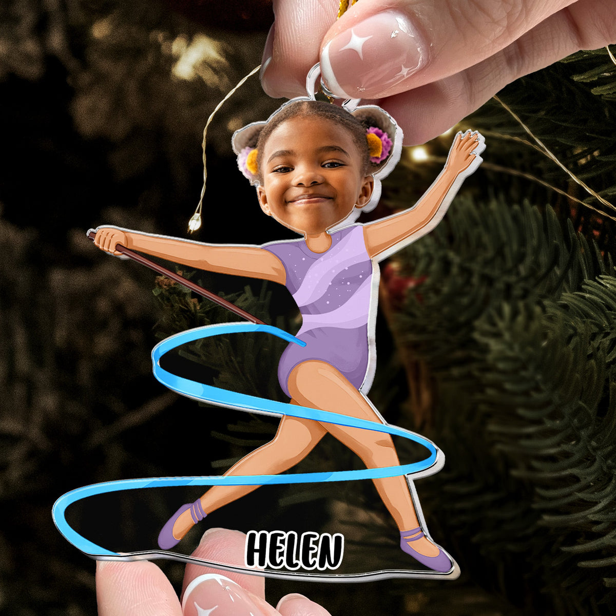 Gymnastic Girl Christmas Gift - Personalized Ornament