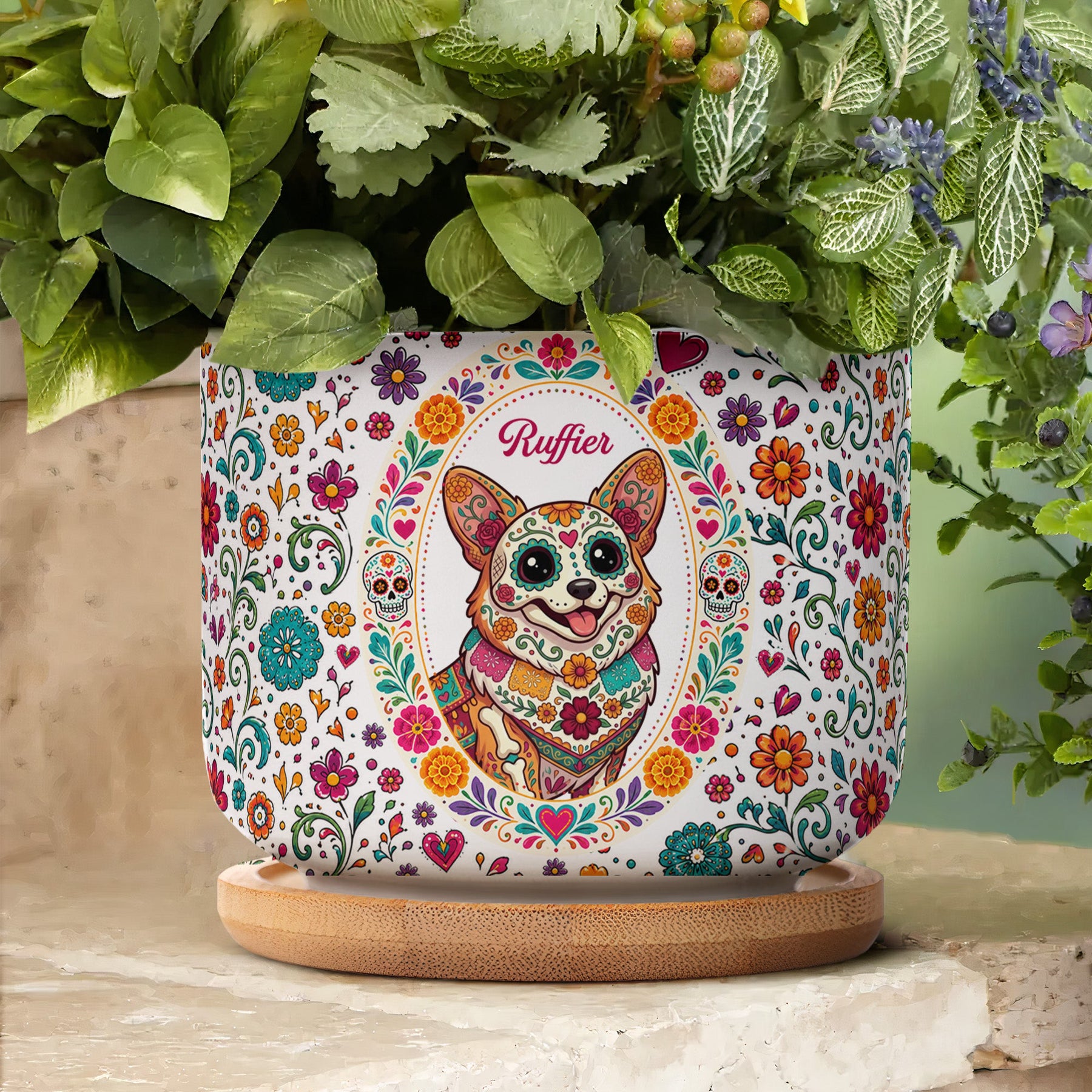 Hispanic Floral Pet Gifts For Pet Owners - Personalized Plant Pot