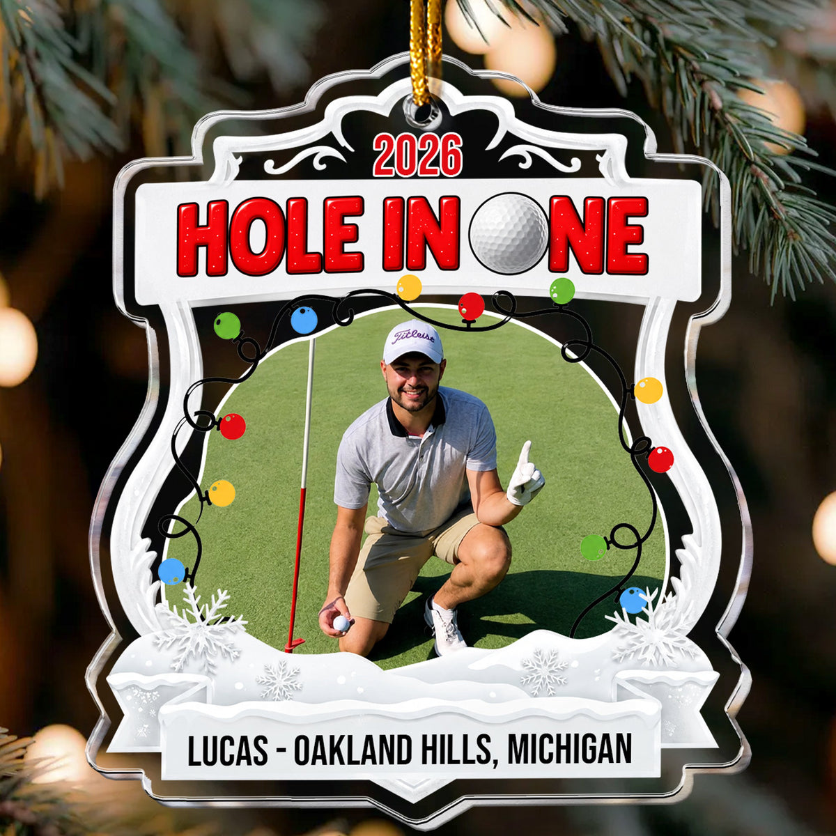 Hole In One, Best Swing Christmas Gift For Golf Lovers, Golf Players - Personalized Ornament