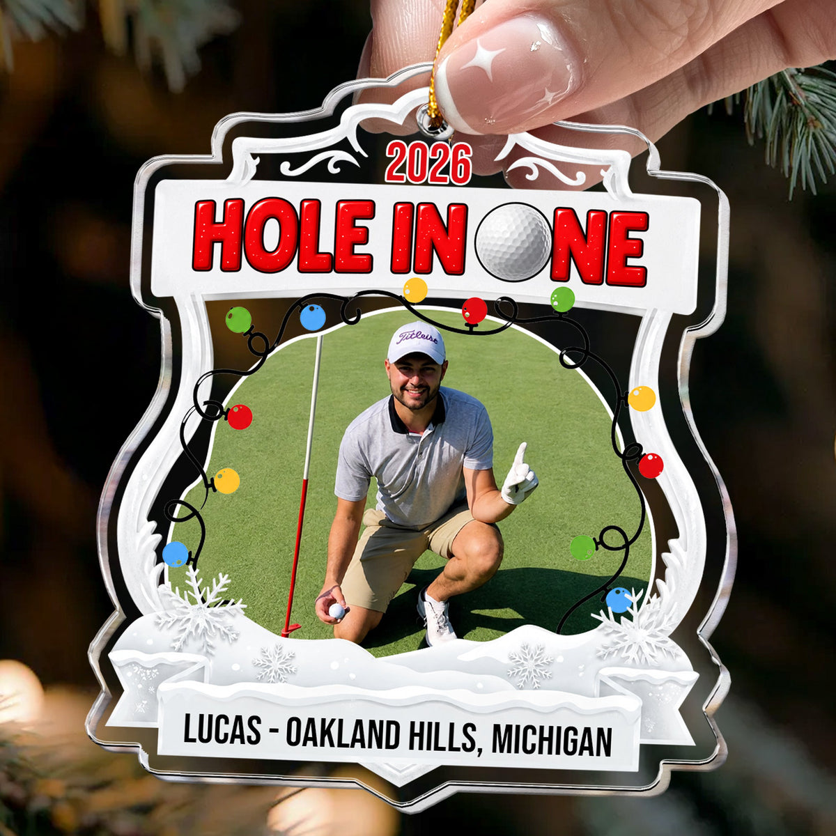 Hole In One, Best Swing Christmas Gift For Golf Lovers, Golf Players - Personalized Ornament