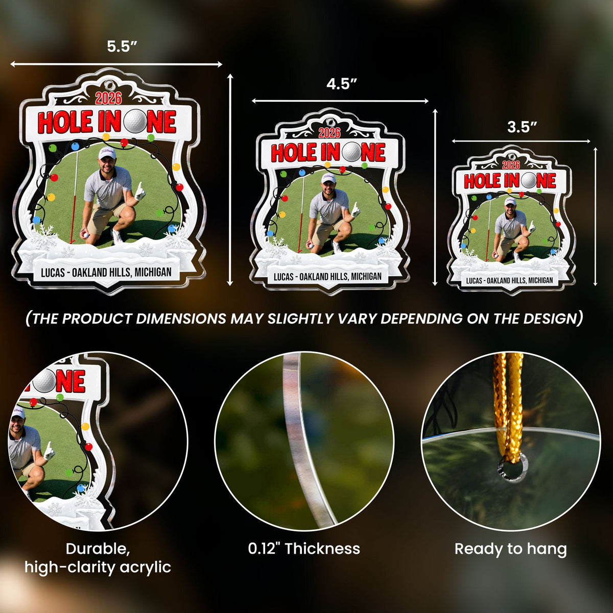 Hole In One, Best Swing Christmas Gift For Golf Lovers, Golf Players - Personalized Ornament