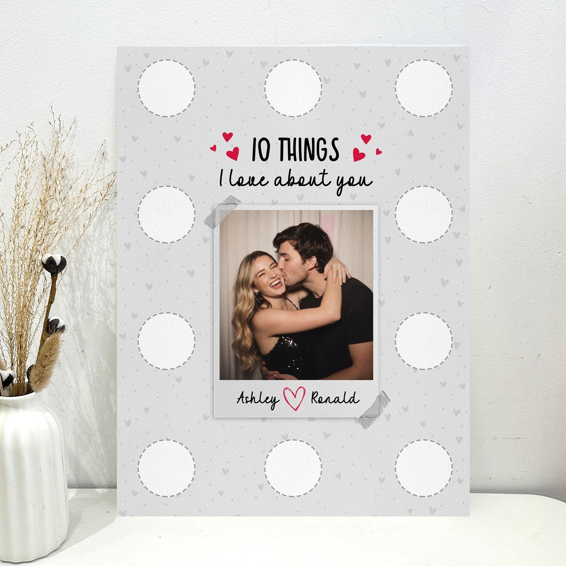 14 Things I Love About You - Personalized Photo Scratch-Off Poster