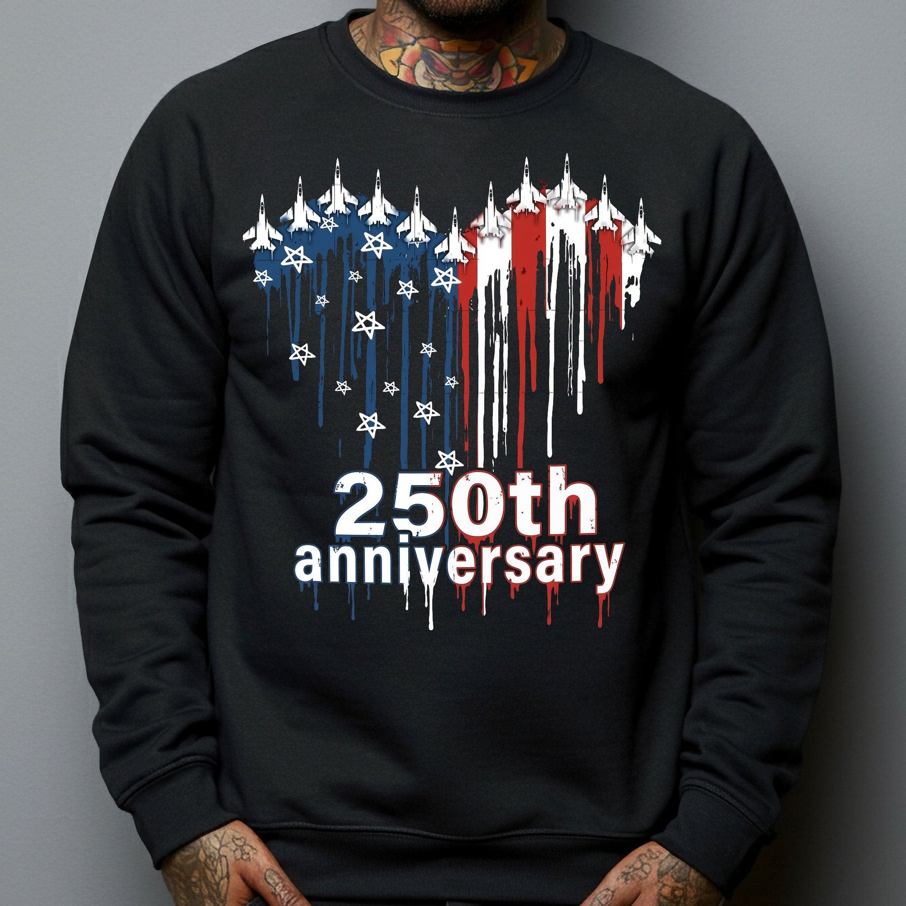 250th Anniversary Jet Fighter Heart USA - Shirt