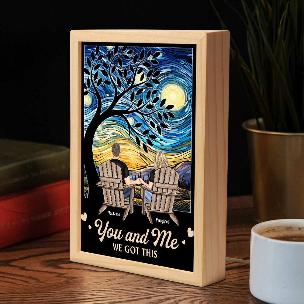 You & Me We Got This Starry Night New Version - Personalized Frame Light Box