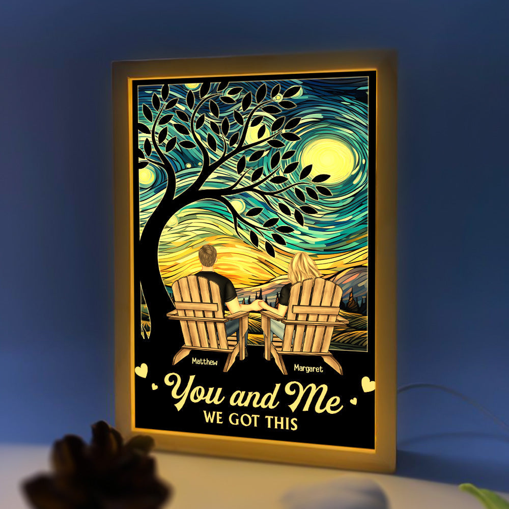 You & Me We Got This Starry Night New Version - Personalized Frame Light Box
